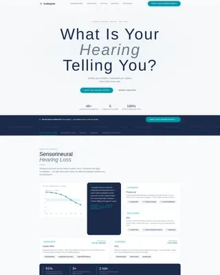 Hearing Condition Library Landing Page Template