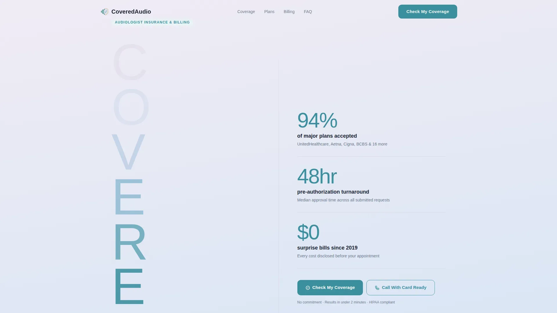 Audiology Services Landing page Template