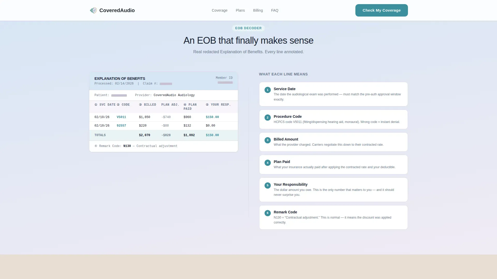 Audiology Services Landing page Template