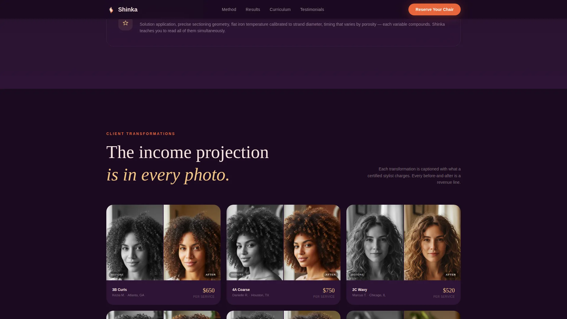 Specialty Beauty Treatments Expert Booking Website Template