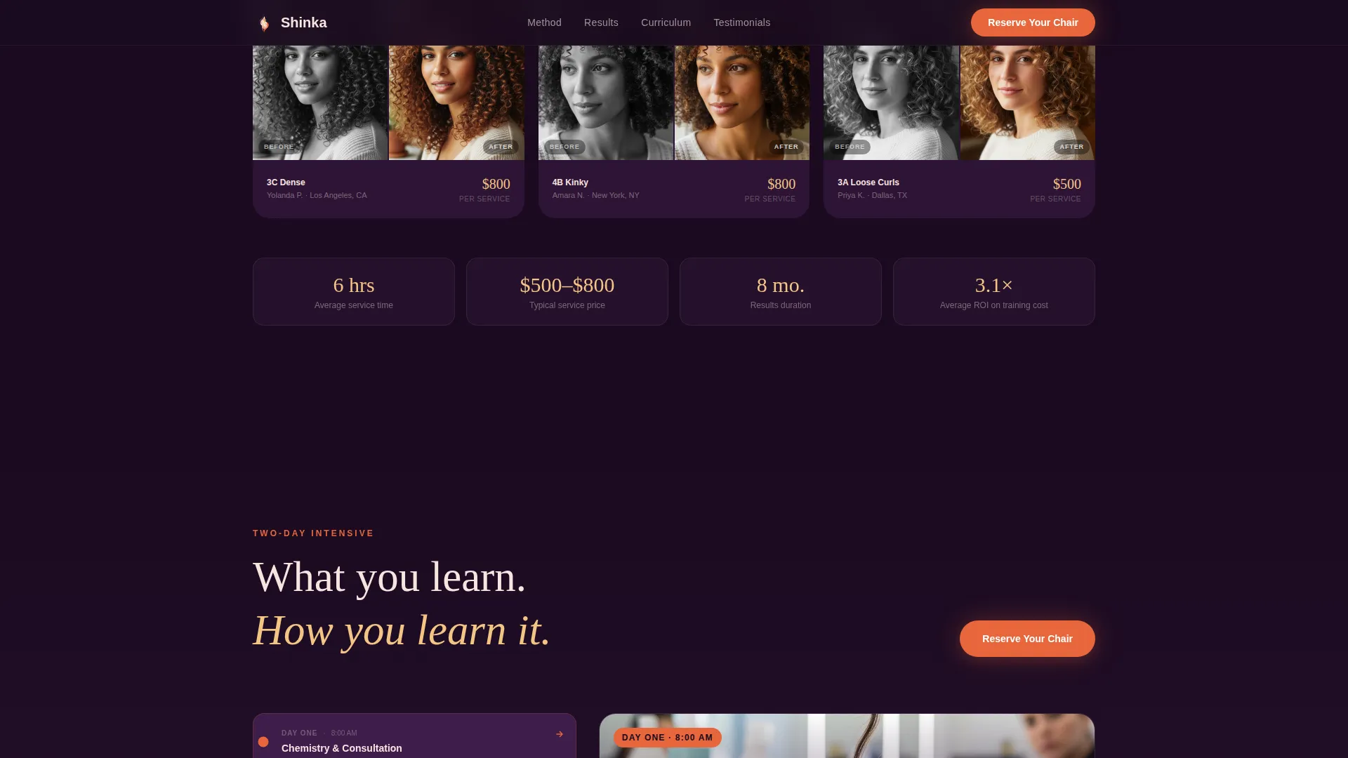 Specialty Beauty Treatments Expert Booking Website Template