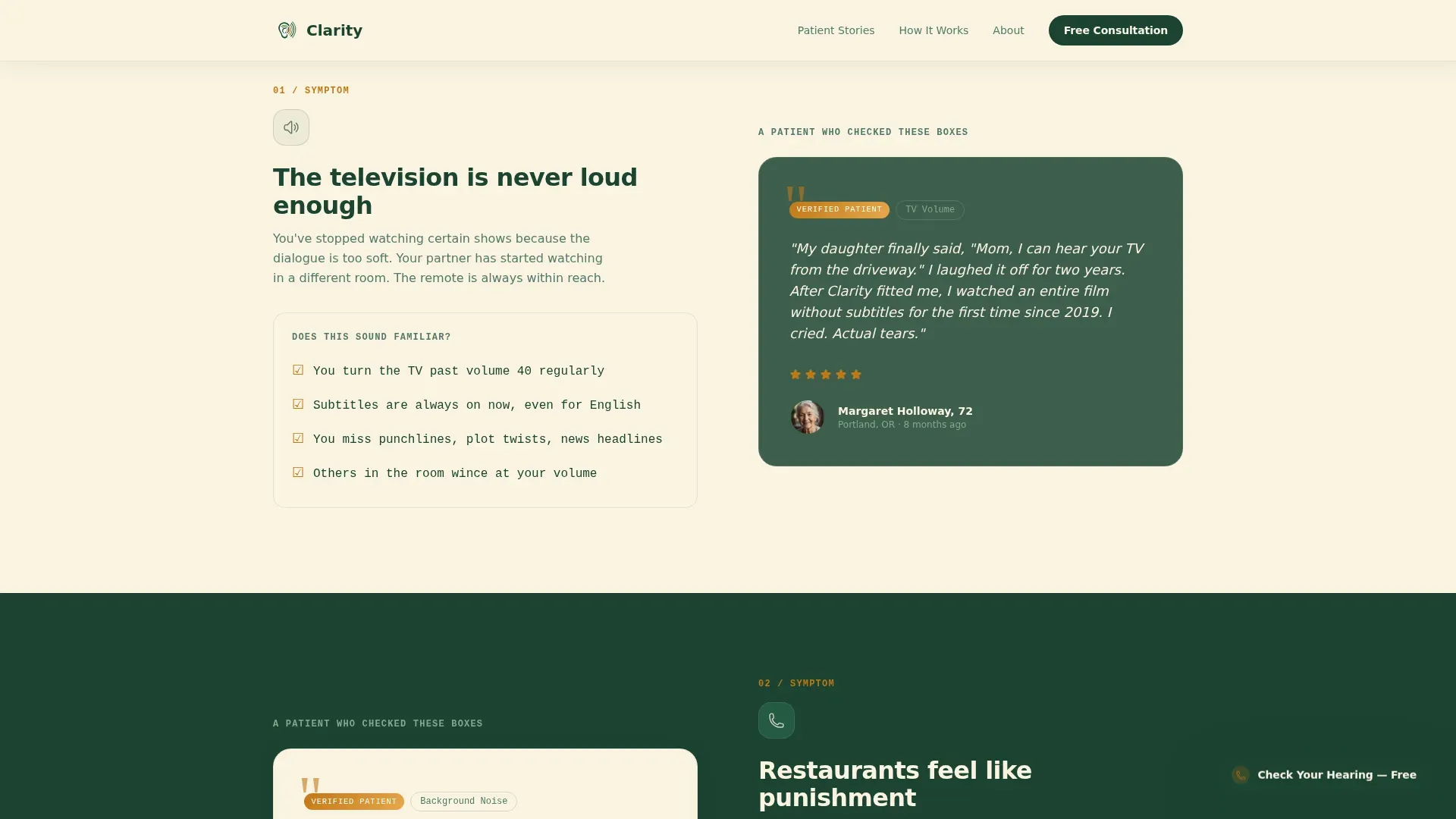 Audiologist Testimonial Landing Page Template
