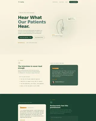 Audiologist Testimonial Landing Page Template