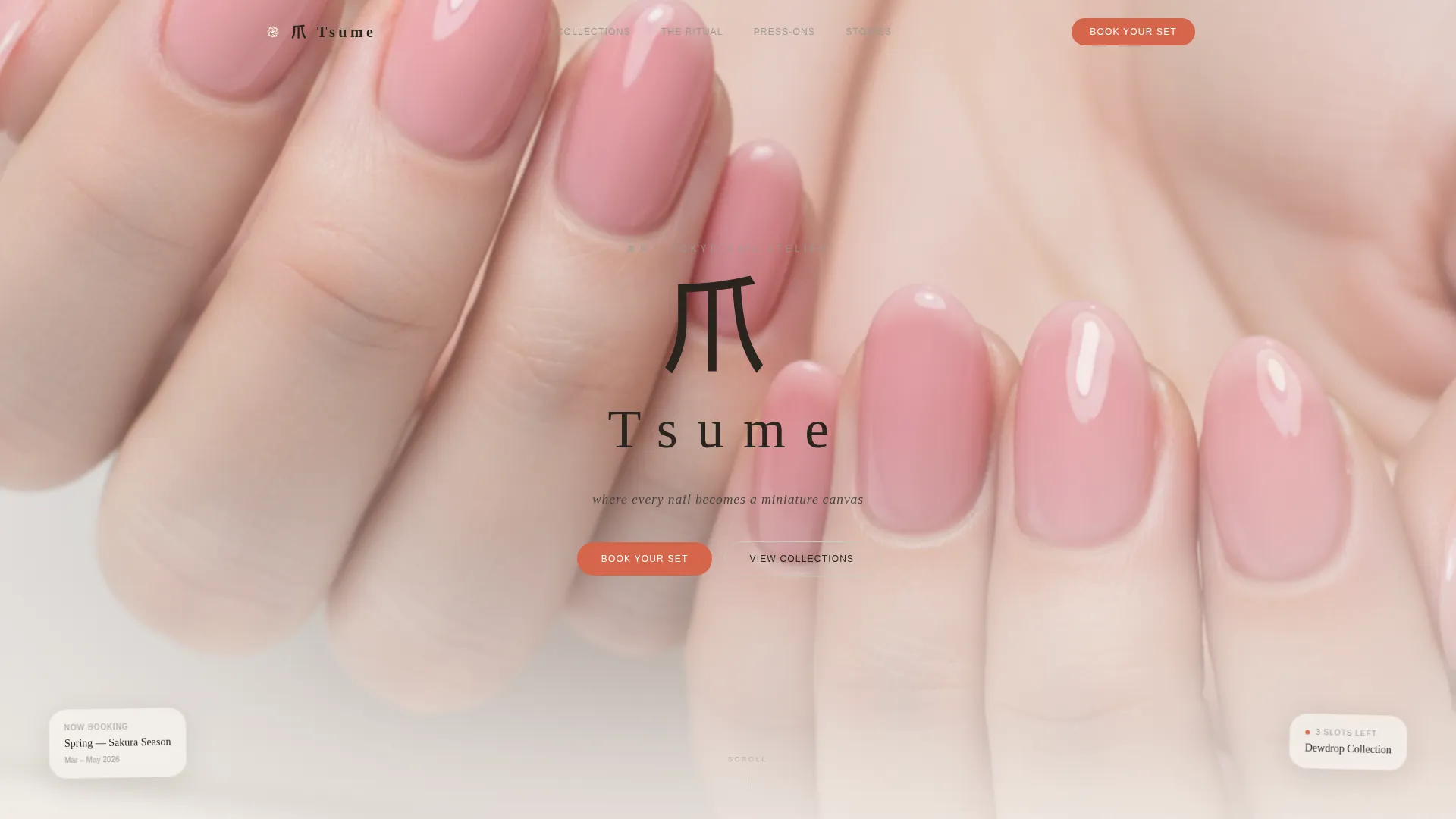 Nail & Lash Studio Booking Website Template