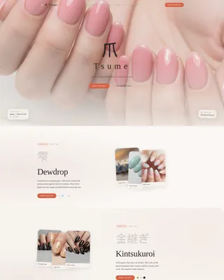 Nail & Lash Studio Booking Website Template