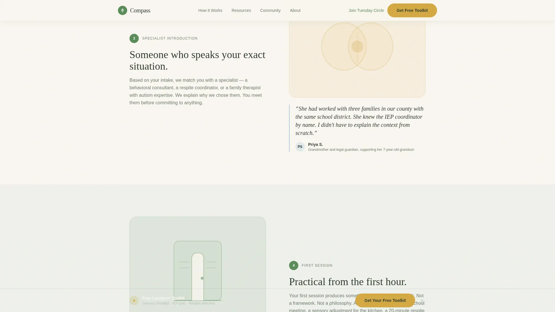 Autism Caregiver Support Landing Page Template