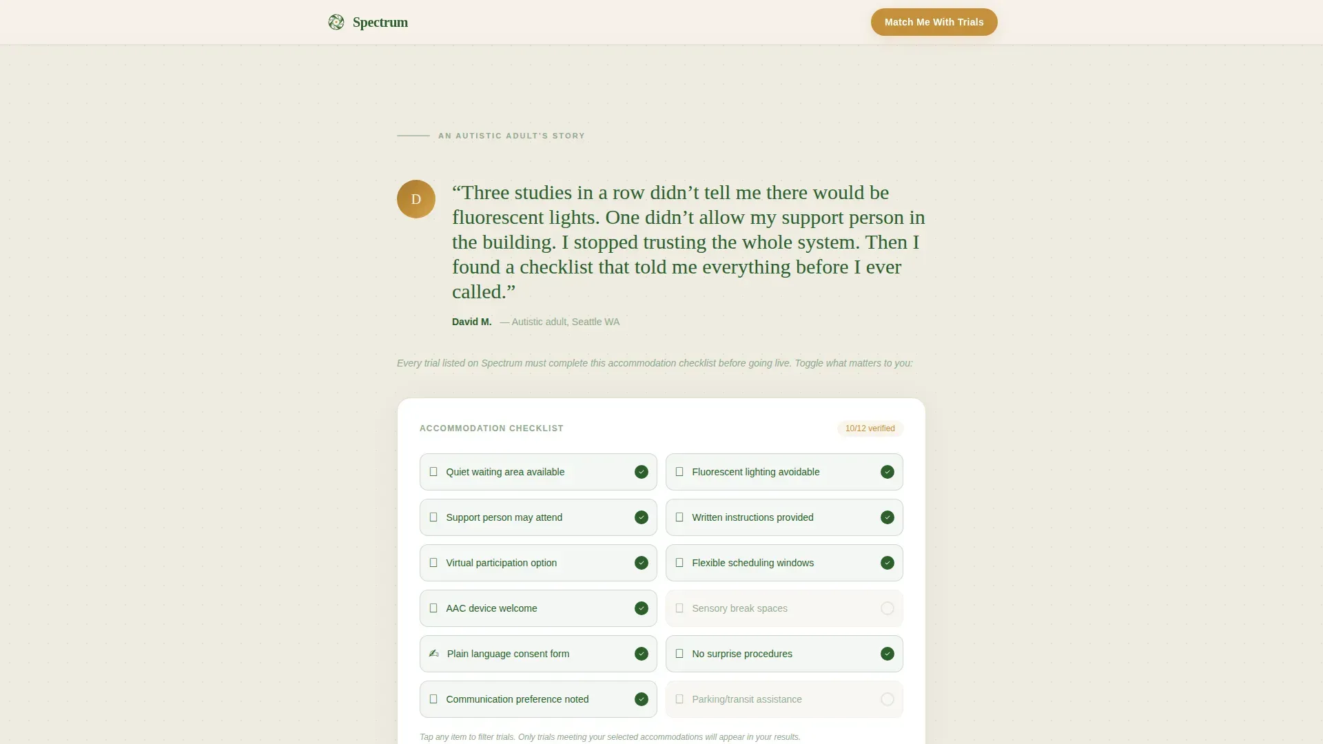 Autism Clinical Trial Finder Landing Page Template