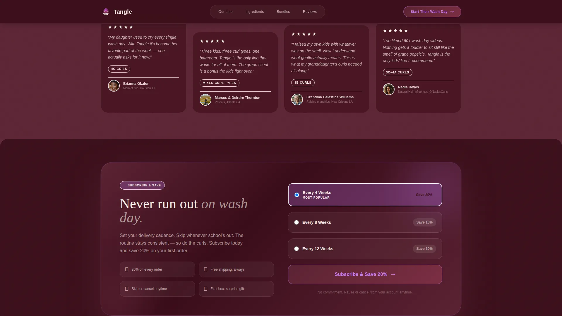 Hair Care Brand & Product Certified Professional Website Template