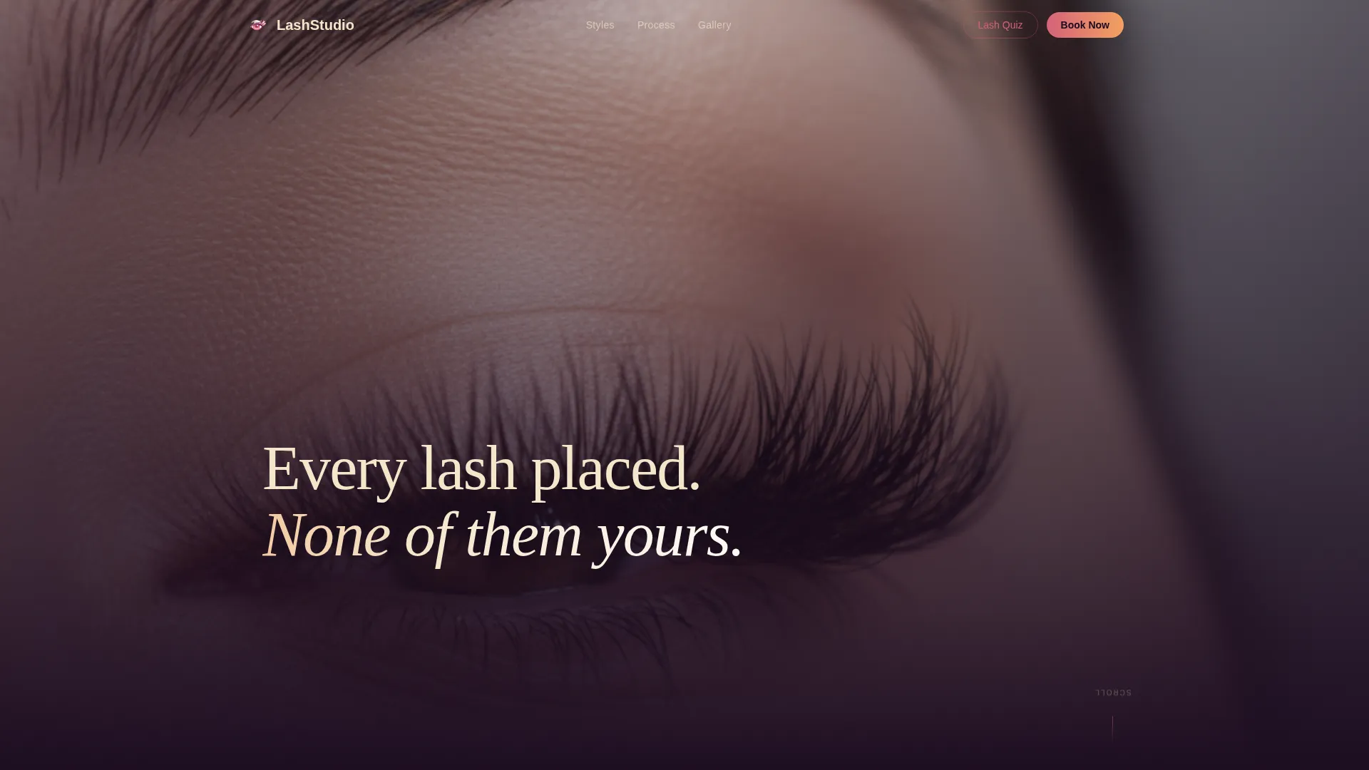 Nail & Lash Studio Specialist Booking Website Template