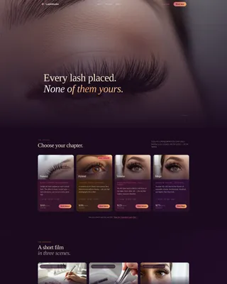 Nail & Lash Studio Specialist Booking Website Template