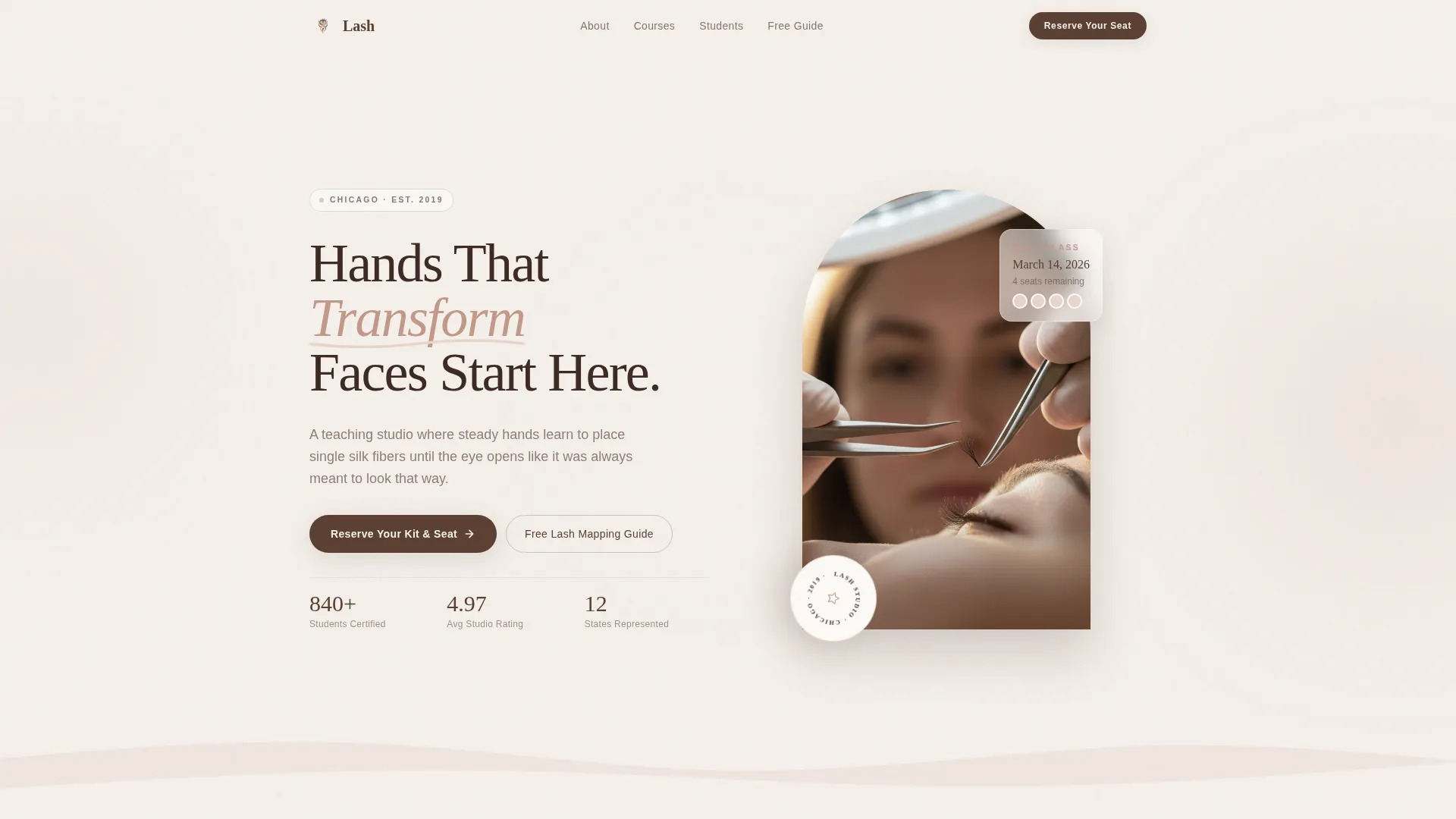 Specialty Beauty Treatments Specialist Careers Website Template