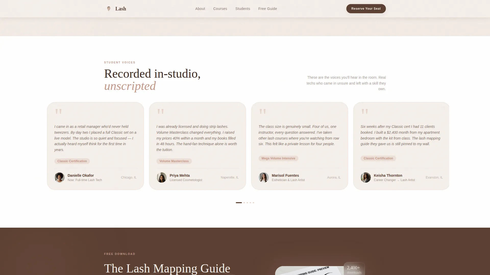 Specialty Beauty Treatments Specialist Careers Website Template