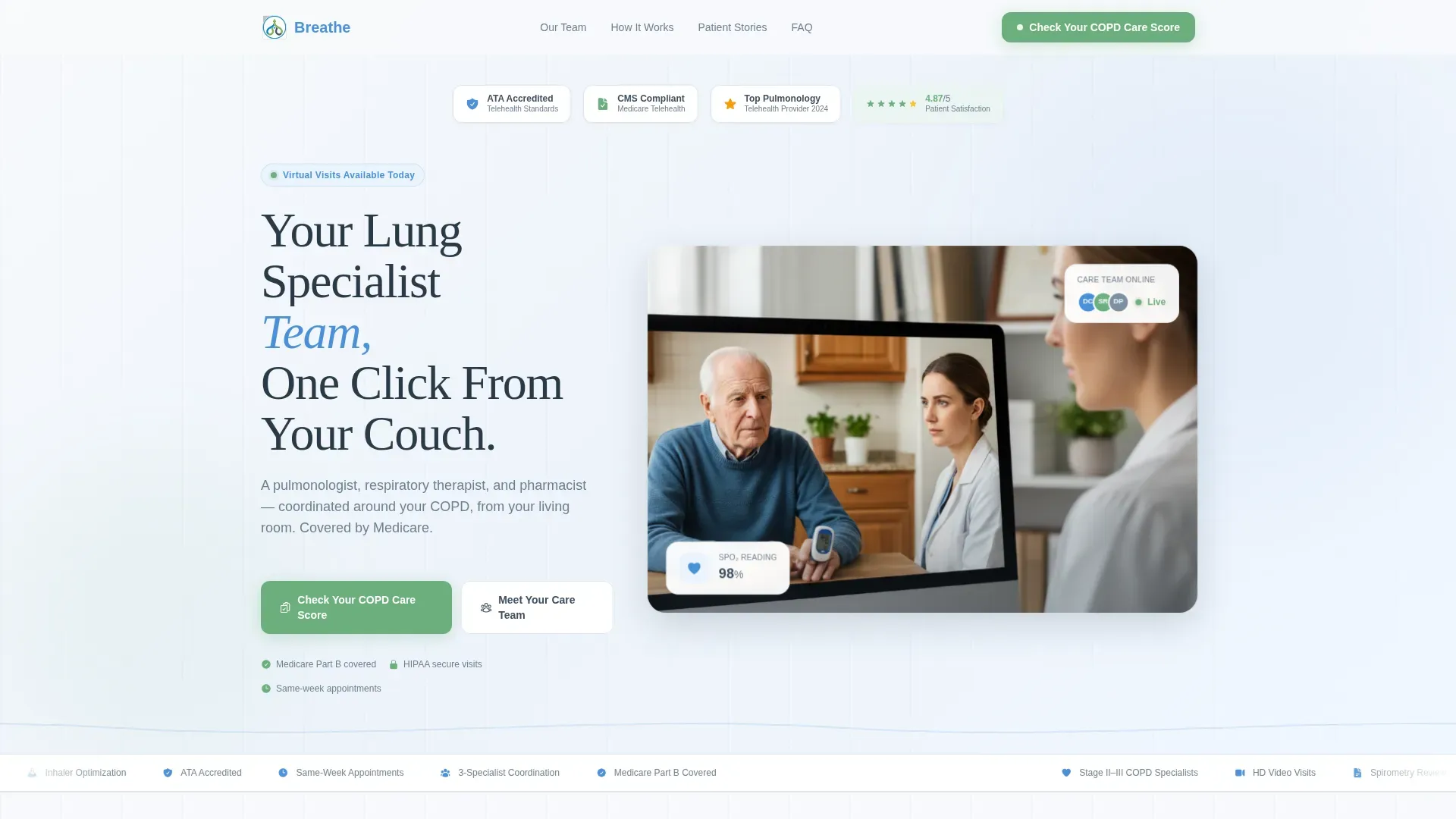 COPD Care Professional Website Template
