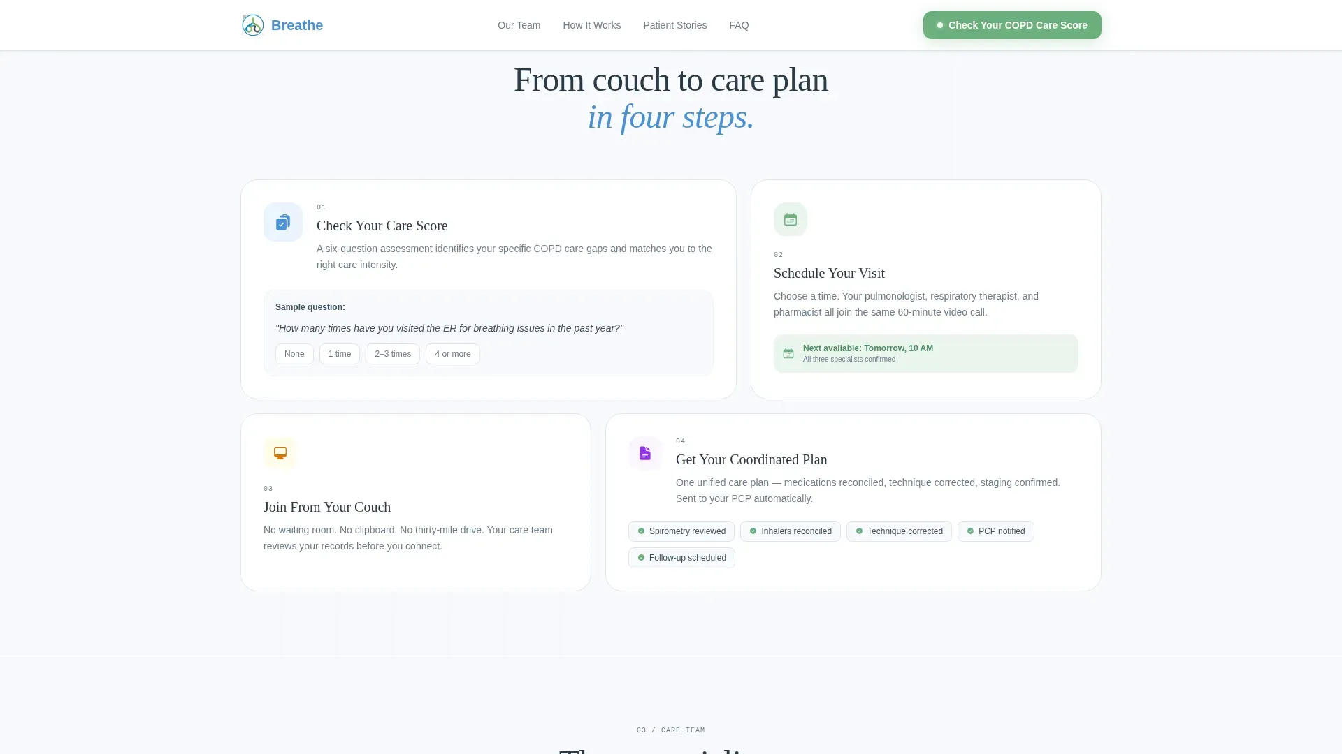 COPD Care Professional Website Template