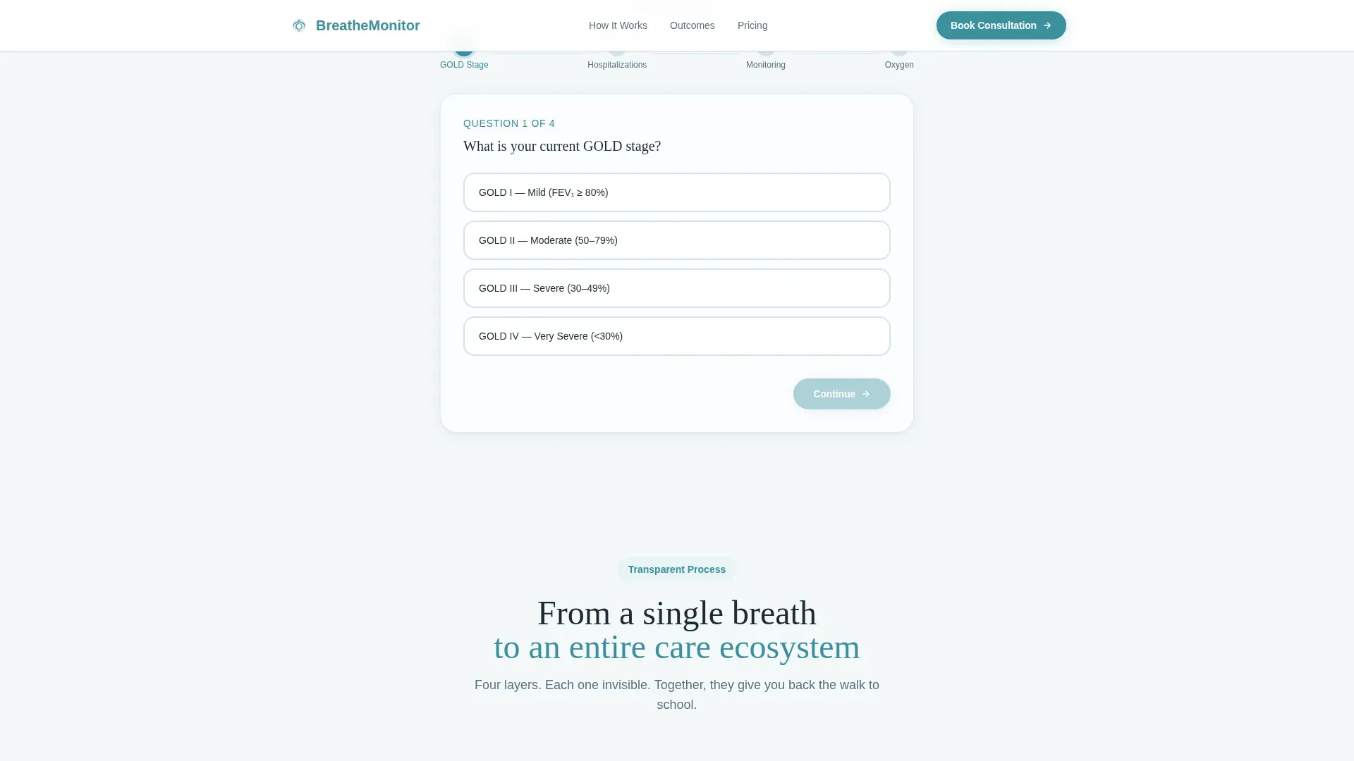 COPD Device Landing Page Template
