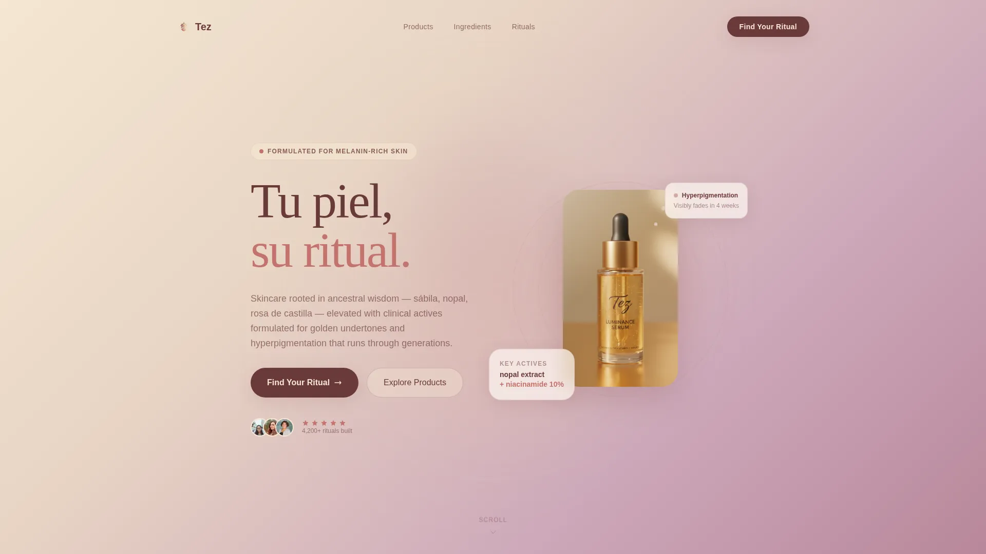 Radiant Skincare | Free Website Template | Rocket