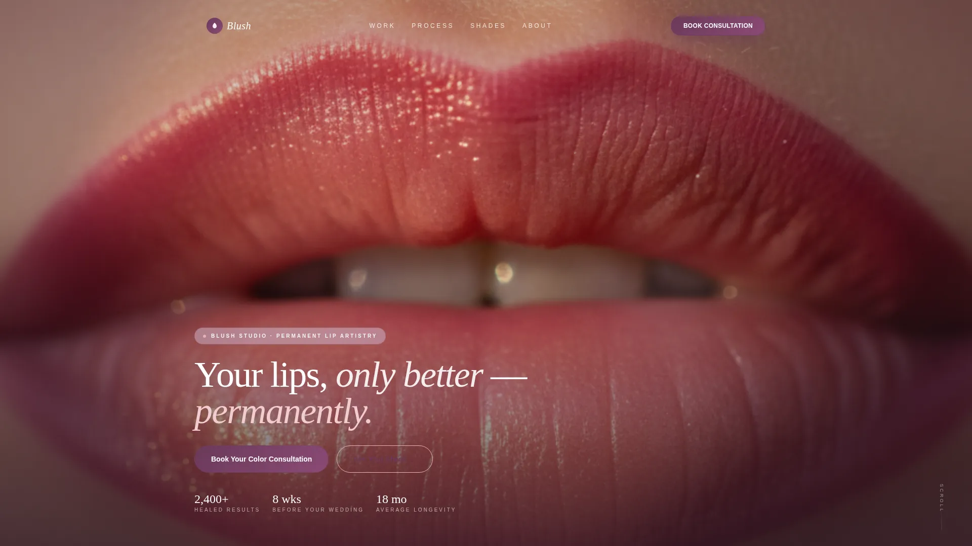 Specialty Beauty Treatments Premium Booking Website Template