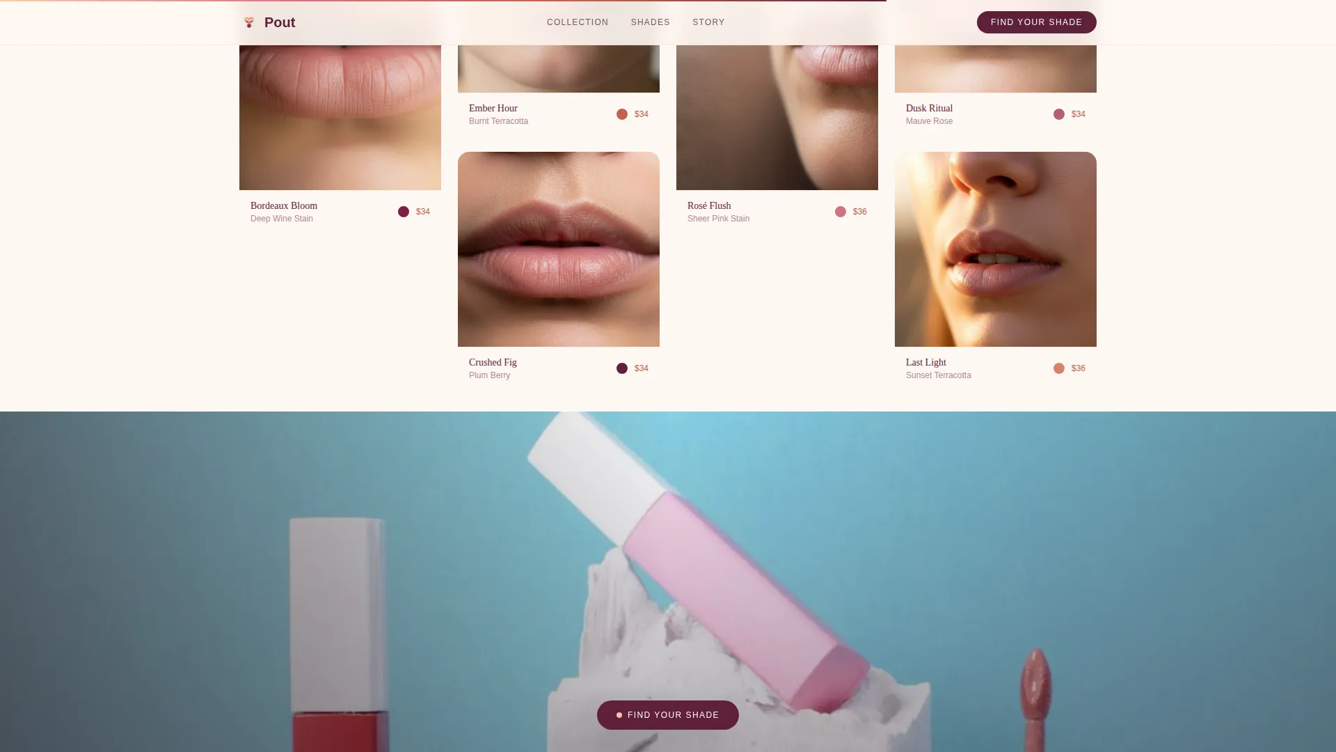 Beauty & Cosmetics Brand Professional Website Template