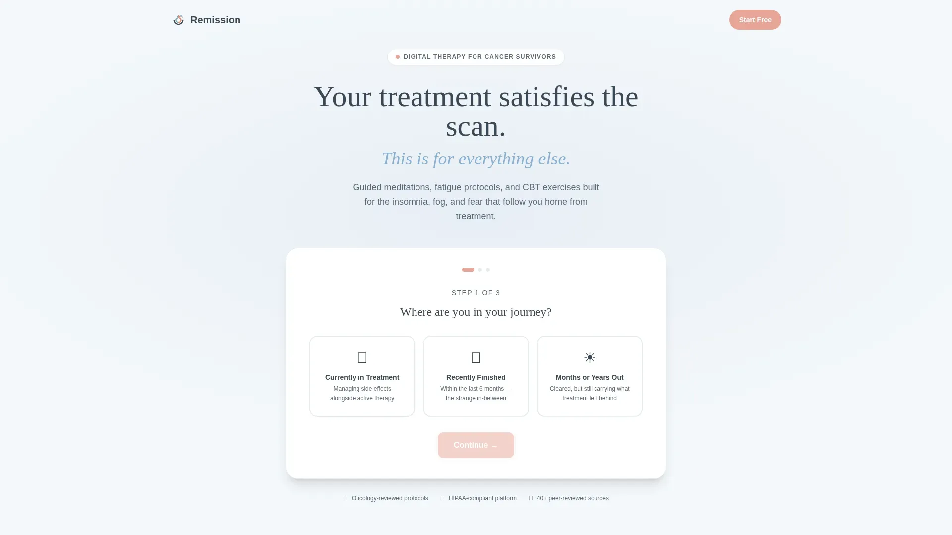 Cancer Recovery Care Reviews Website Template