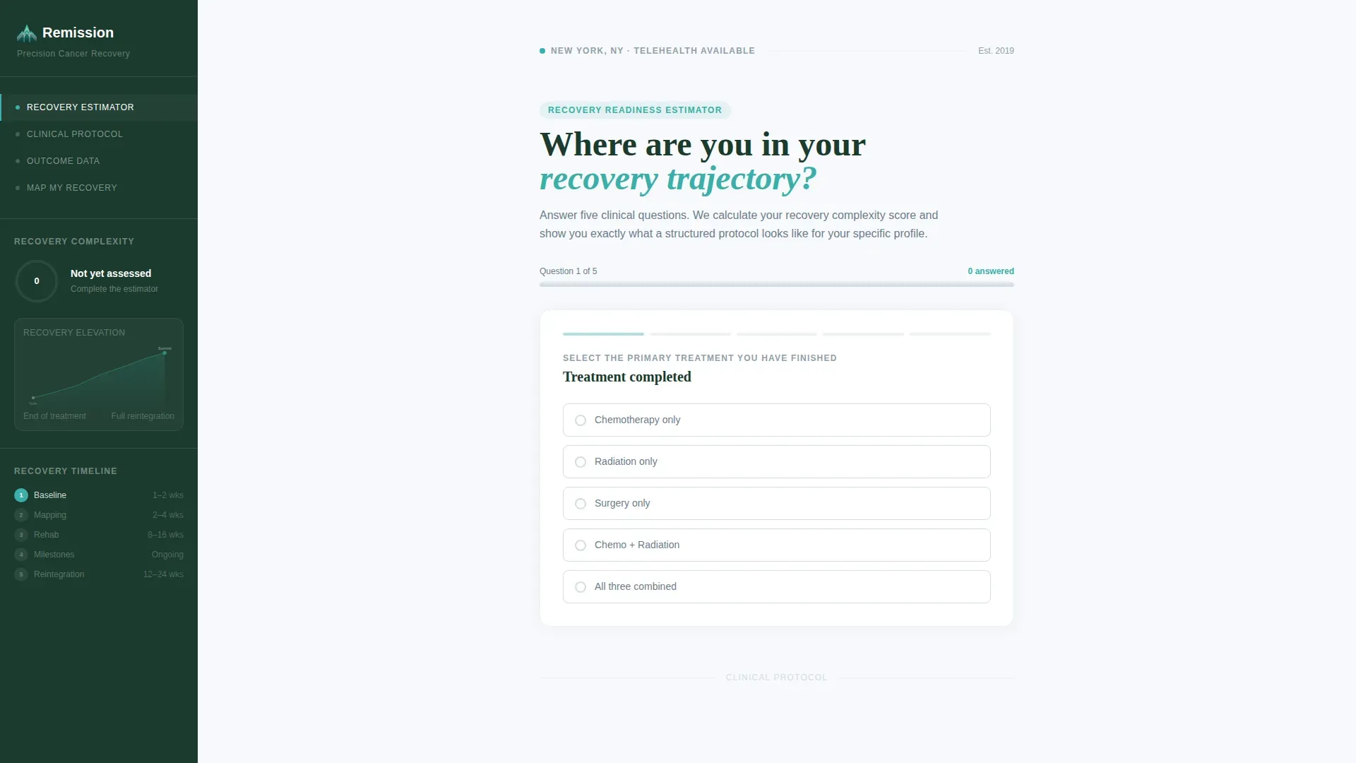 Cancer Recovery Care Cost Calculator Website Template