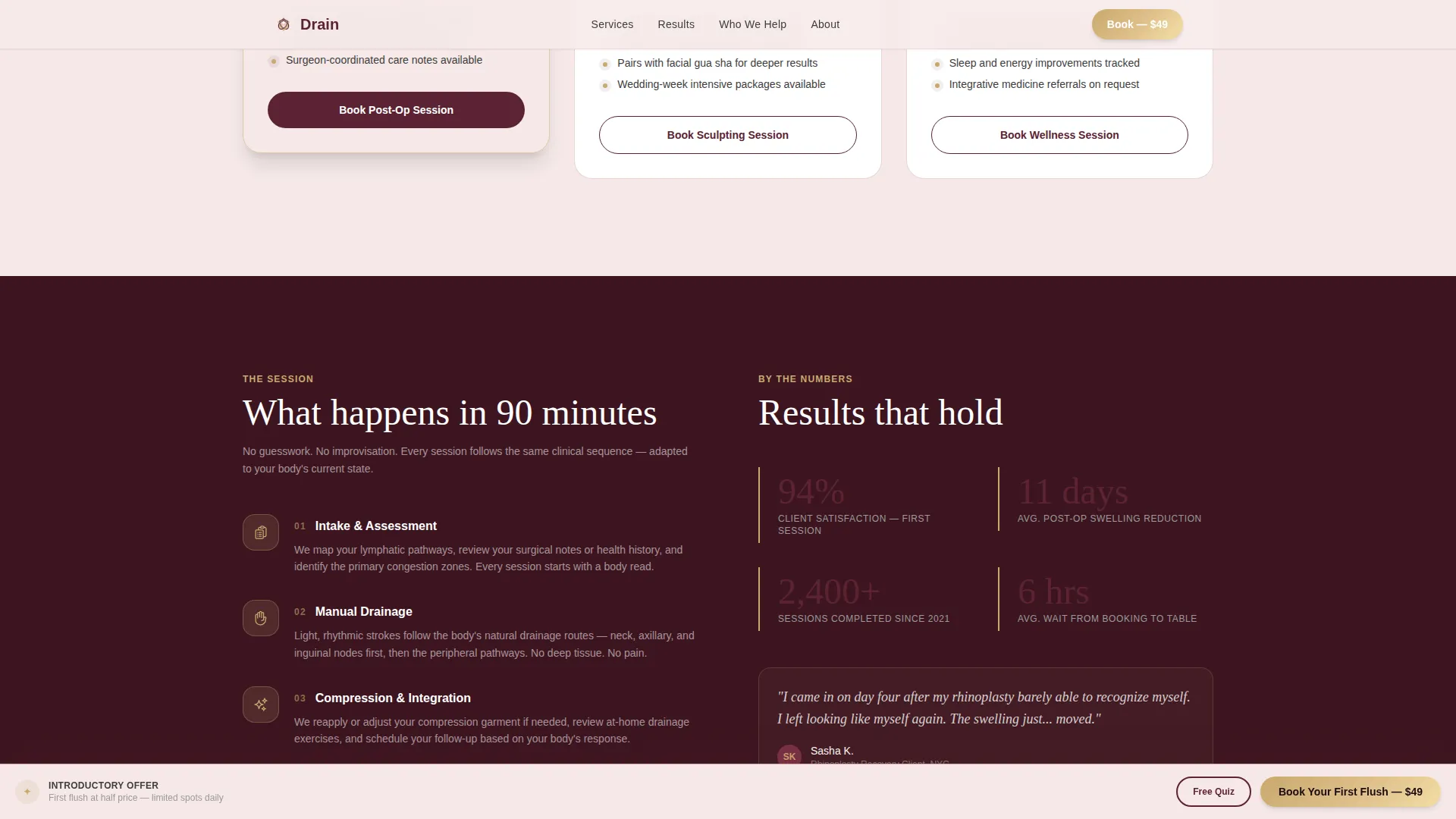 Specialty Beauty Treatments Certified Booking Website Template