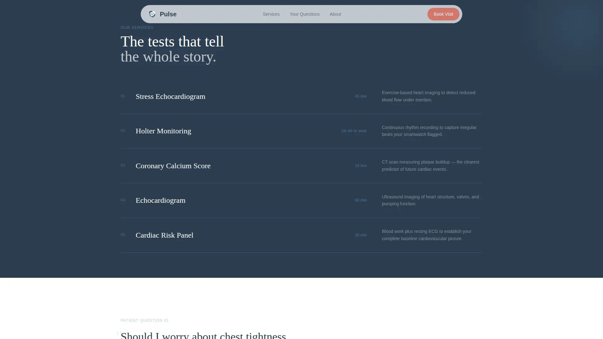Cardiologist Specialist Booking Website Template