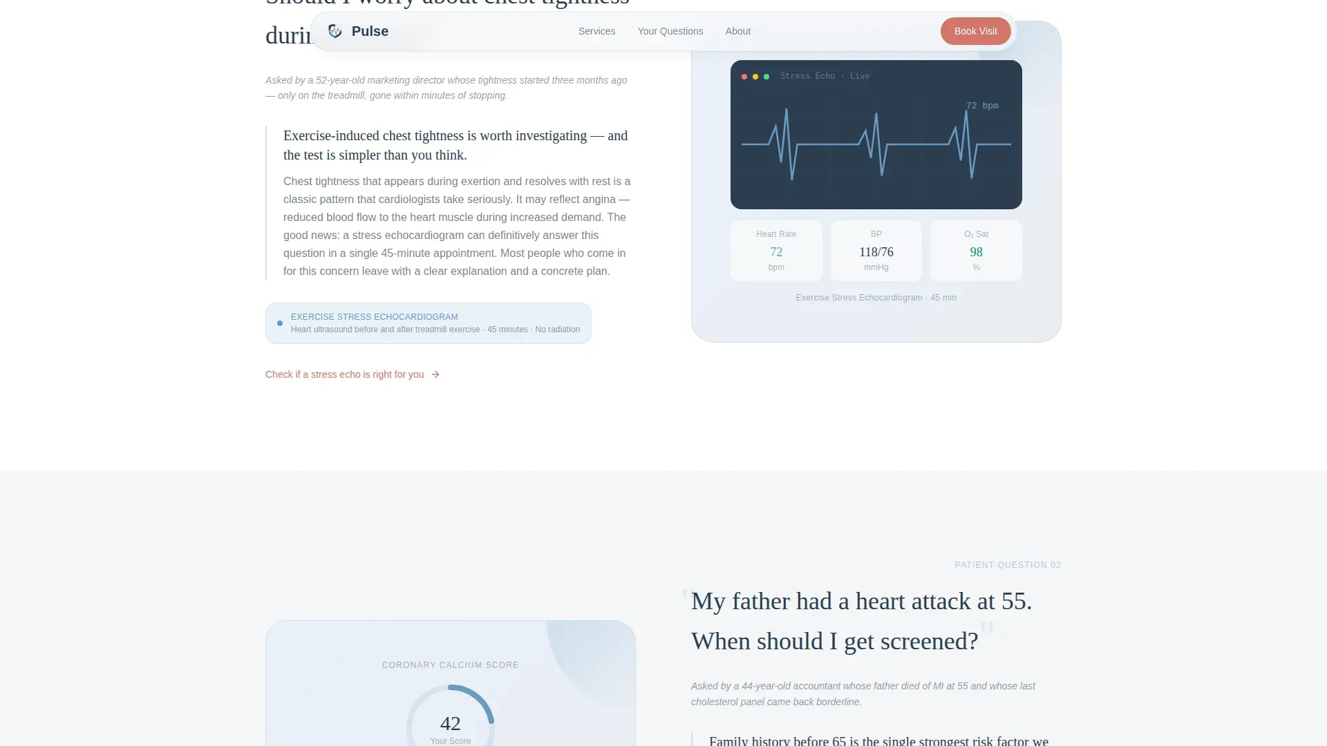 Cardiologist Specialist Booking Website Template