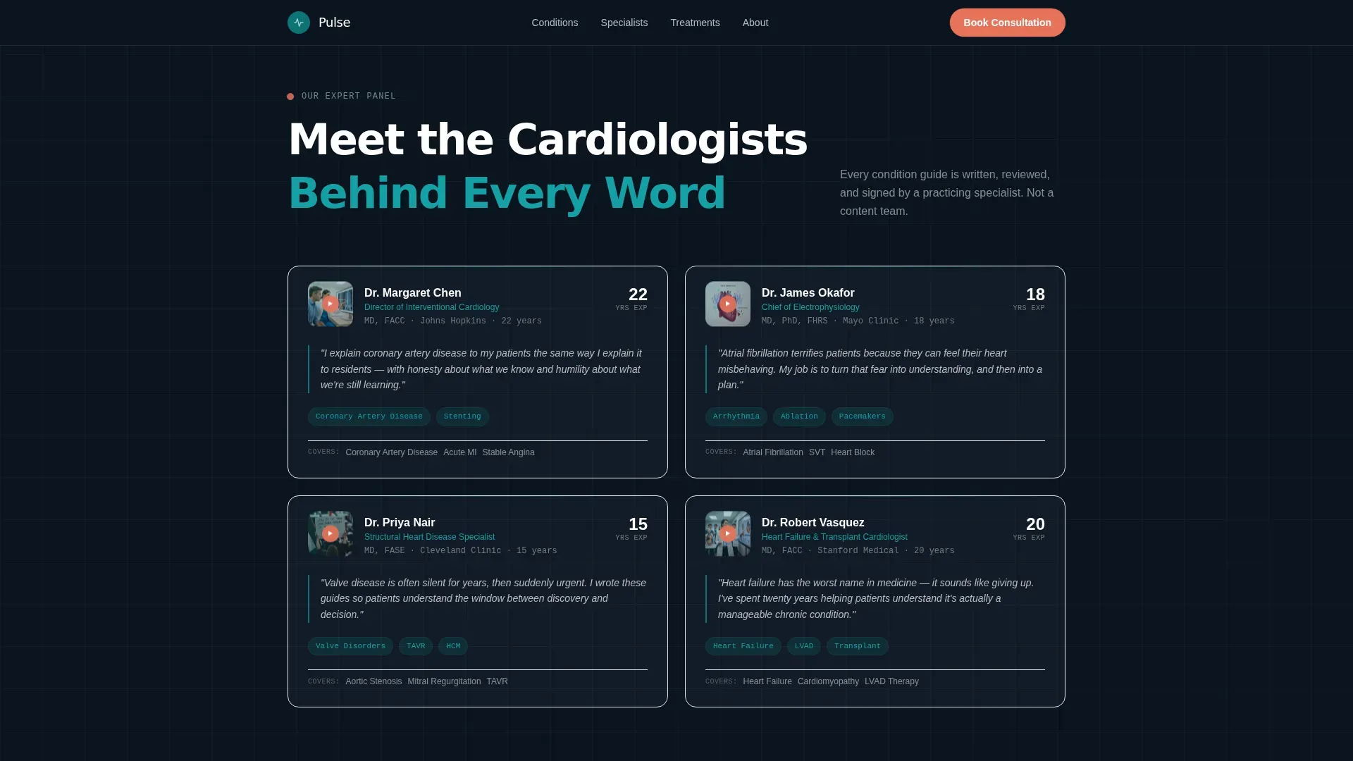 Cardiologist Advanced Booking Website Template