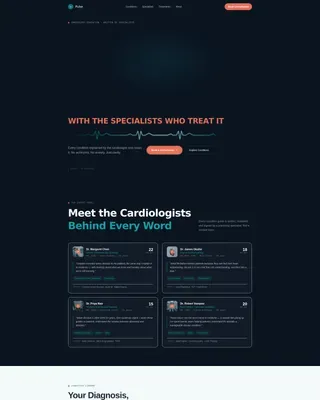 Cardiologist Advanced Booking Website Template