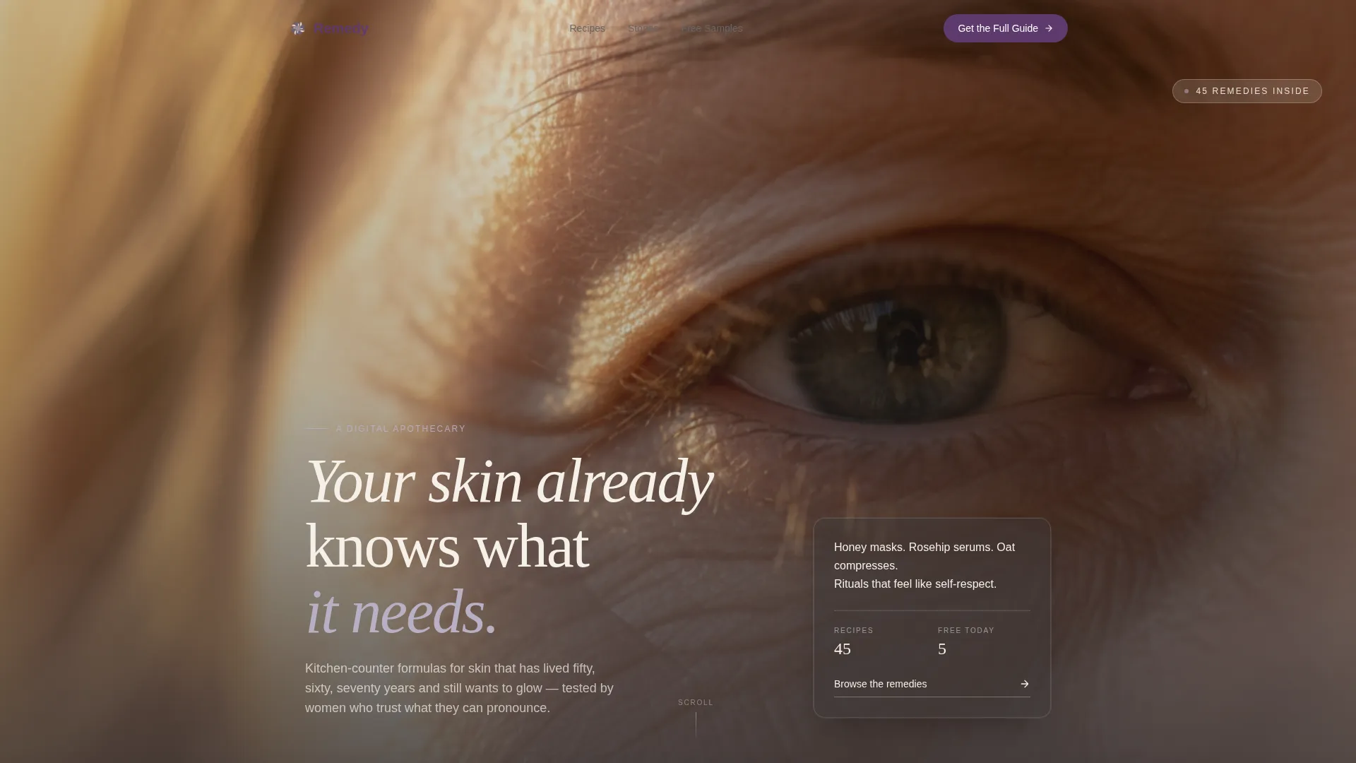 Timeless Skincare | Free Website Template | Rocket