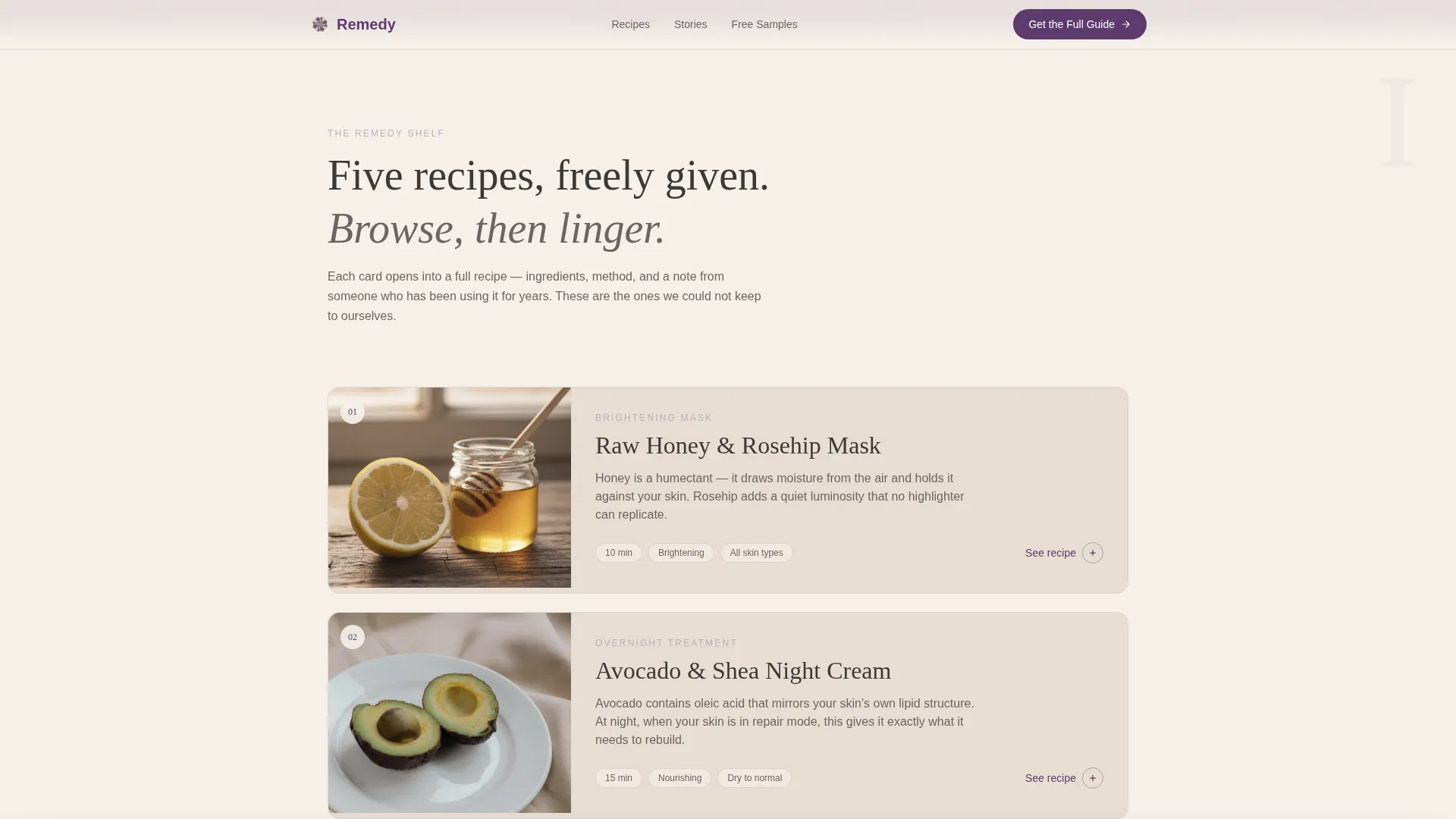 Timeless Skincare | Free Website Template | Rocket