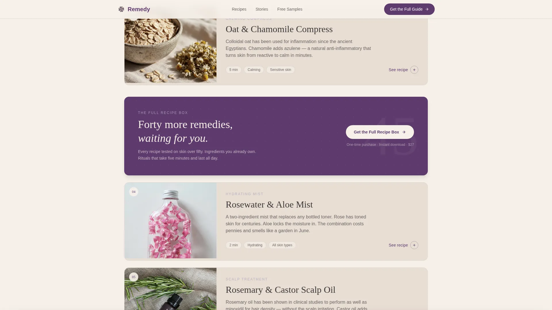 Timeless Skincare | Free Website Template | Rocket