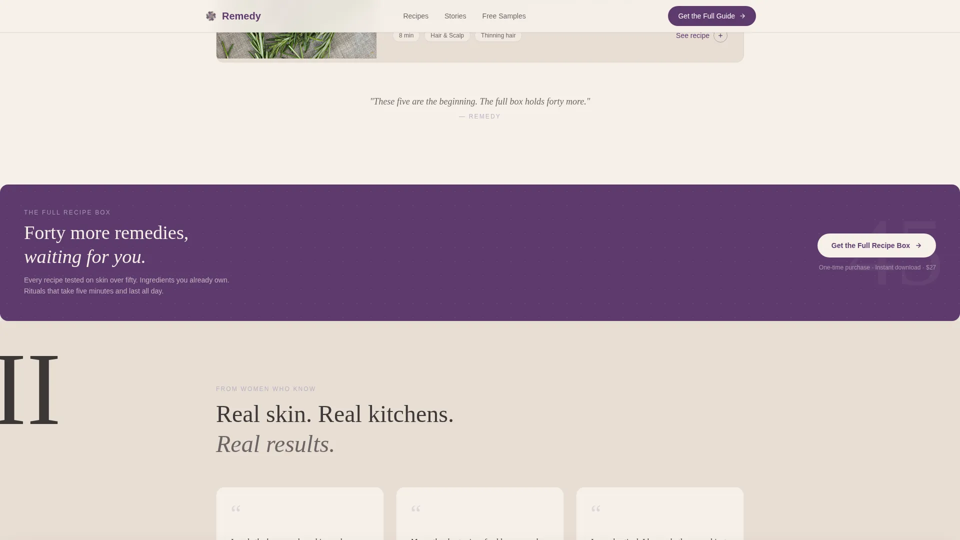 Timeless Skincare | Free Website Template | Rocket