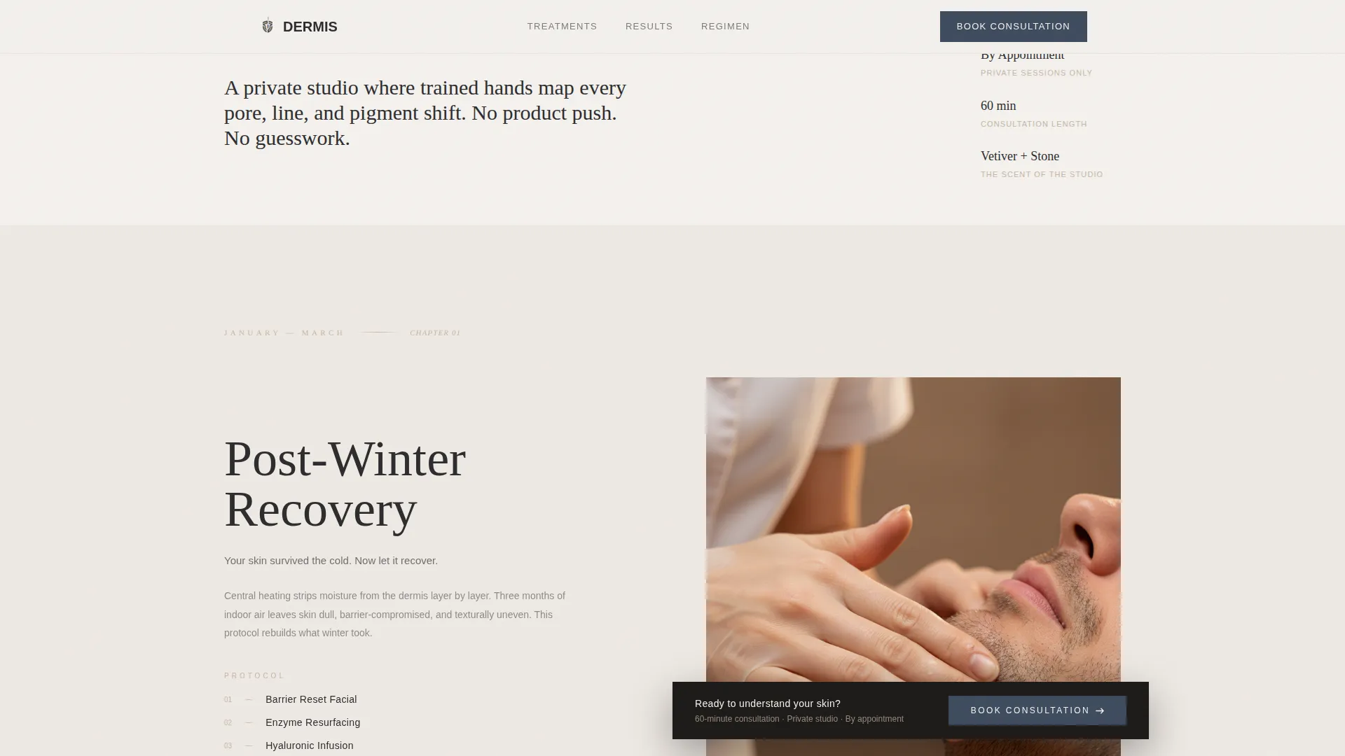 Refined Aesthetician | Free Website Template | Rocket
