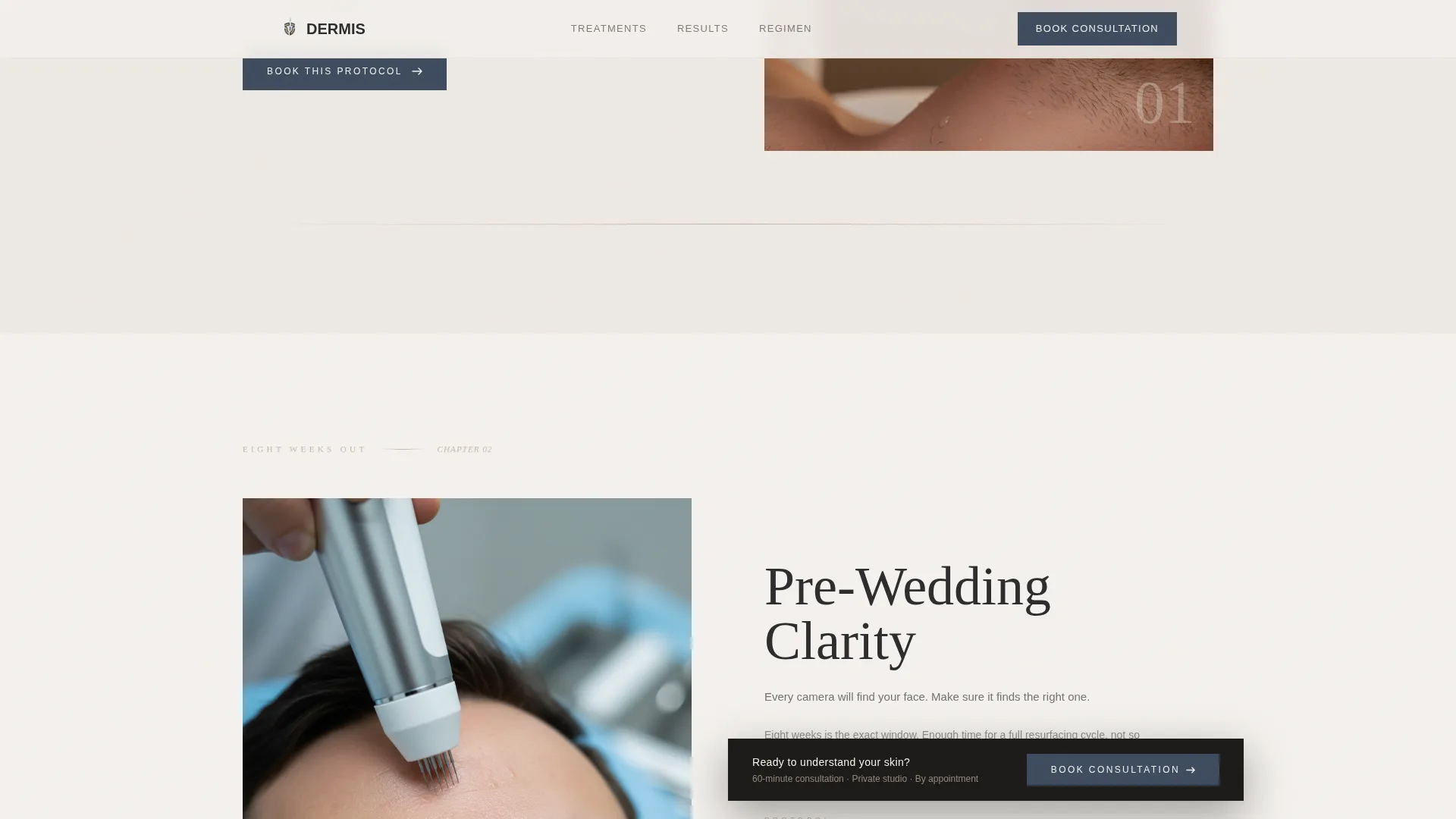 Refined Aesthetician | Free Website Template | Rocket