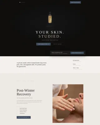 Refined Aesthetician | Free Website Template | Rocket