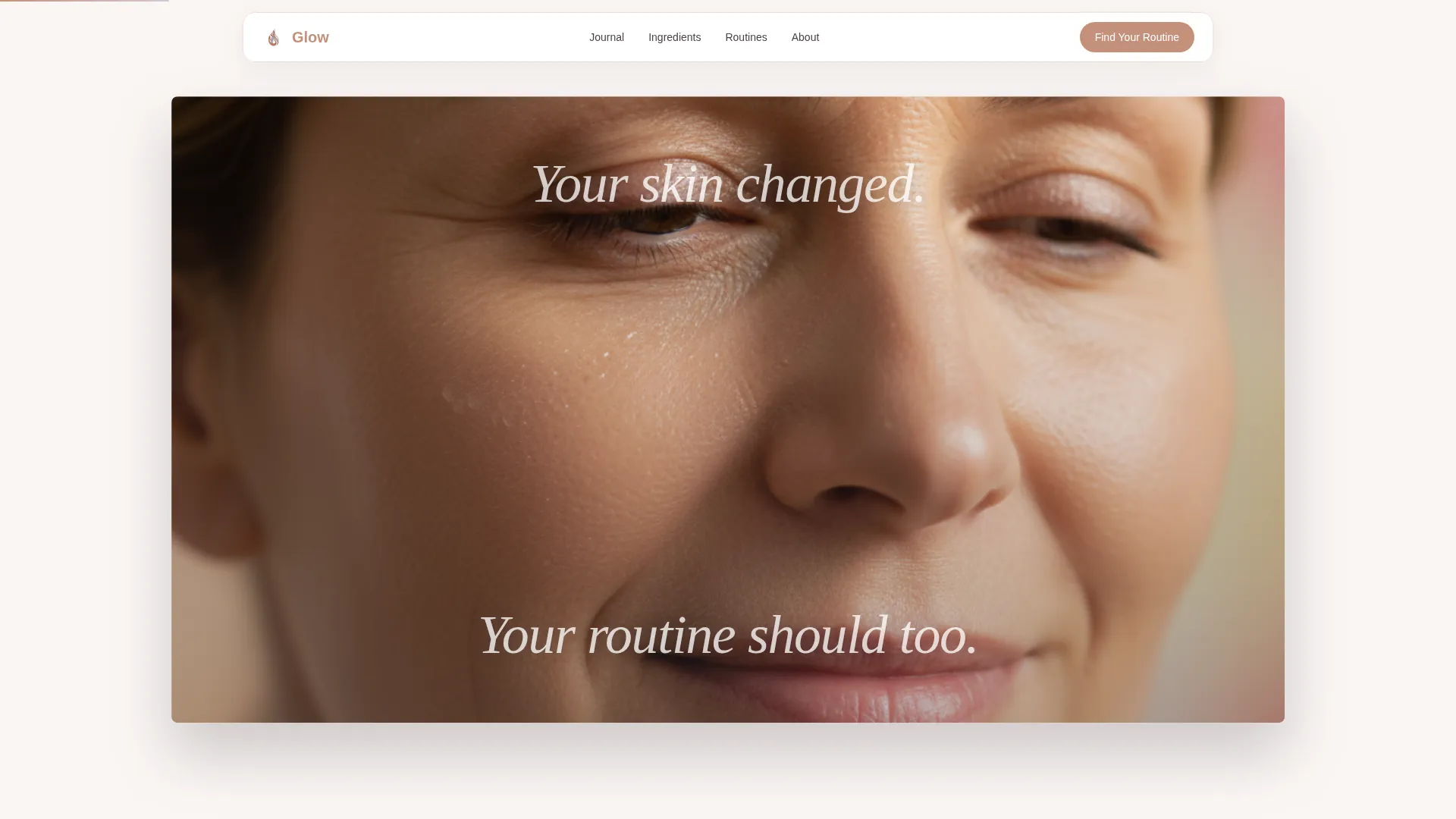 Immersive Skincare | Free Website Template | Rocket