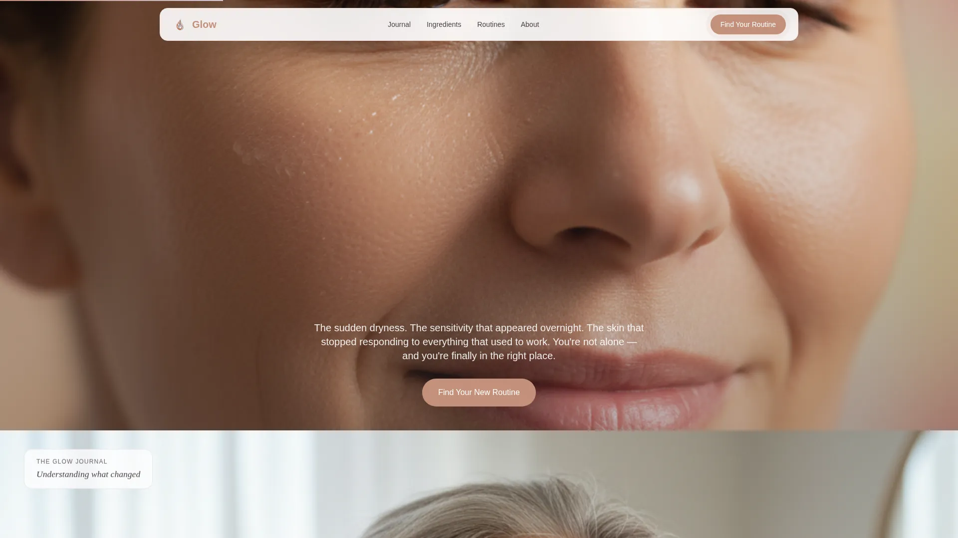 Immersive Skincare | Free Website Template | Rocket