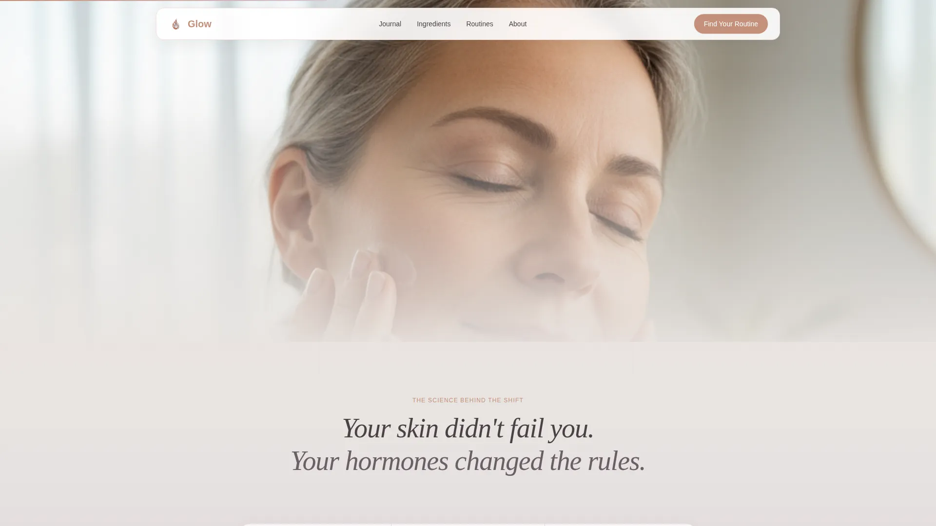 Immersive Skincare | Free Website Template | Rocket