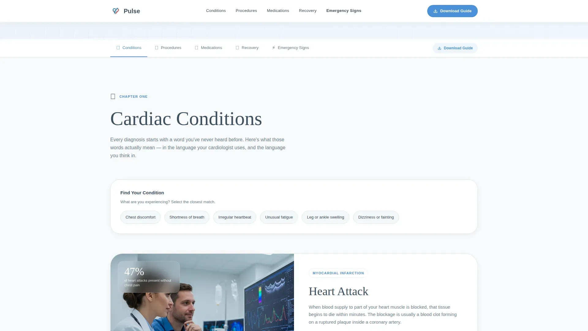 Cardiologist Education Website Template