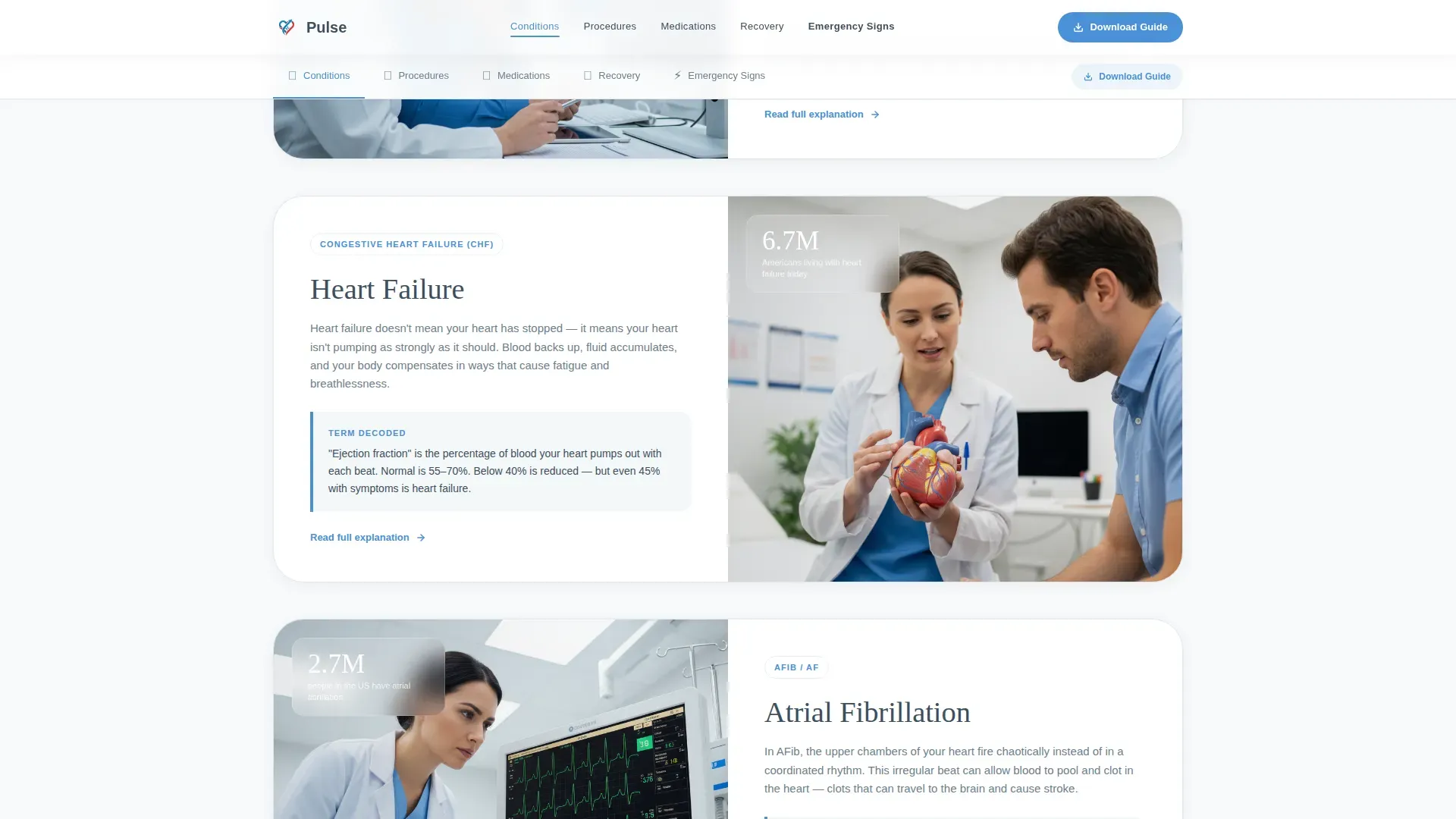 Cardiologist Education Website Template