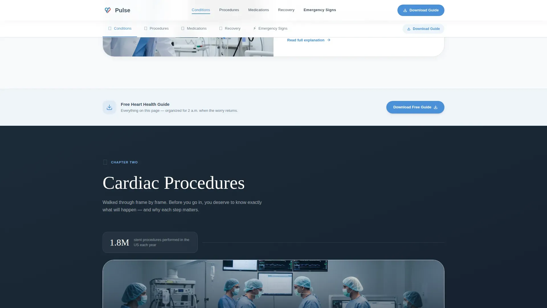 Cardiologist Education Website Template