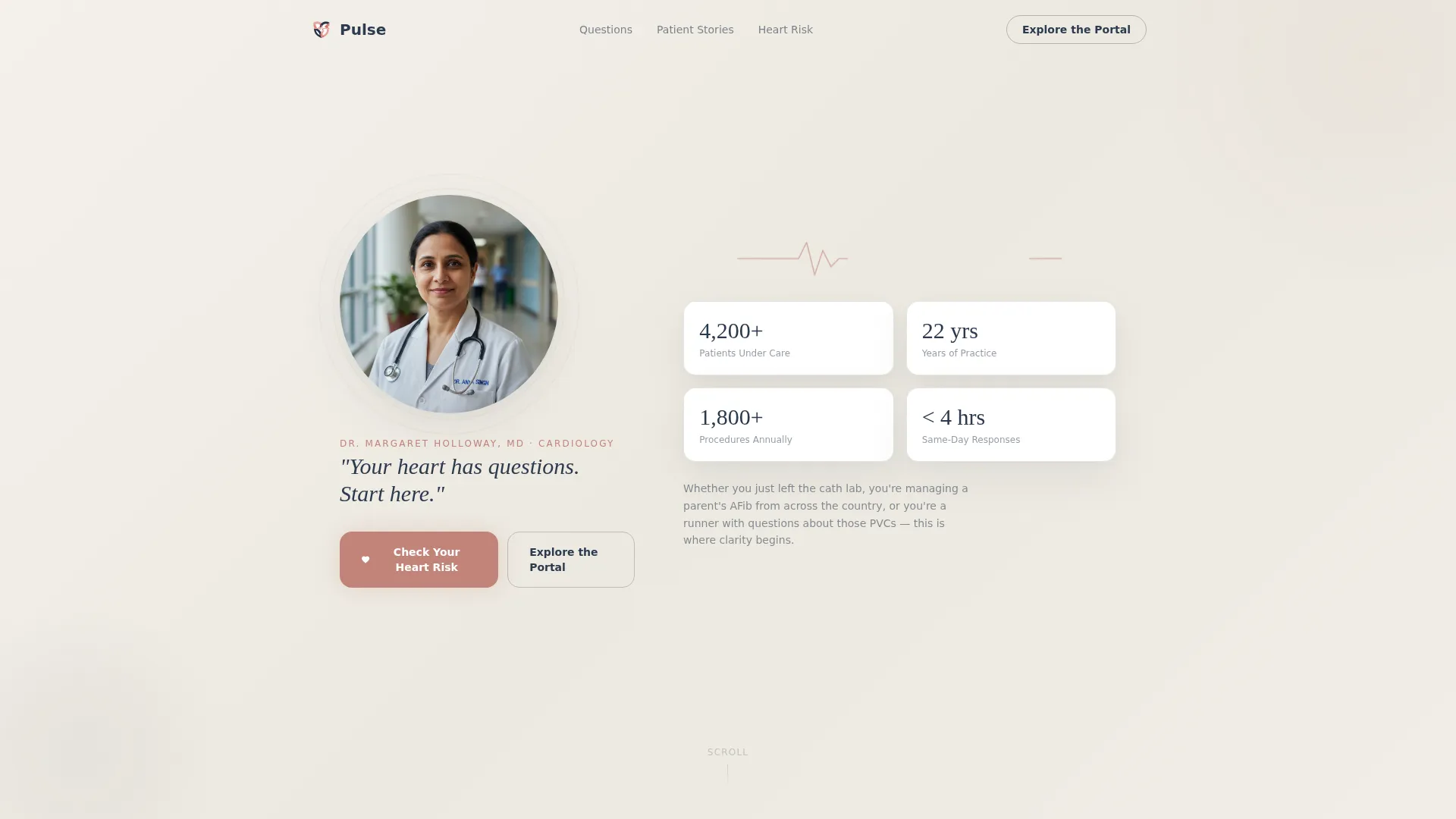 Cardiologist FAQ Website Template