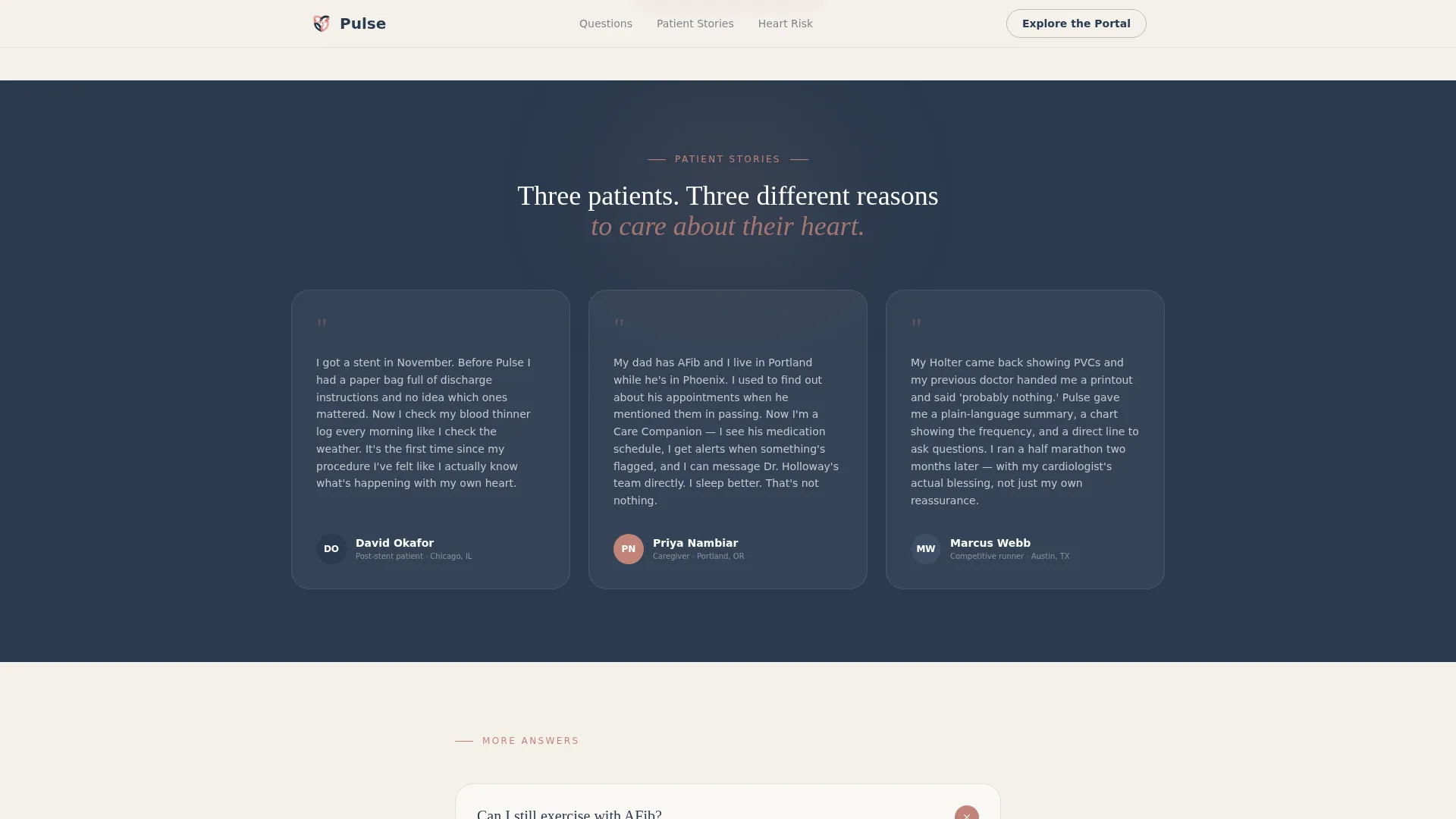 Cardiologist FAQ Website Template