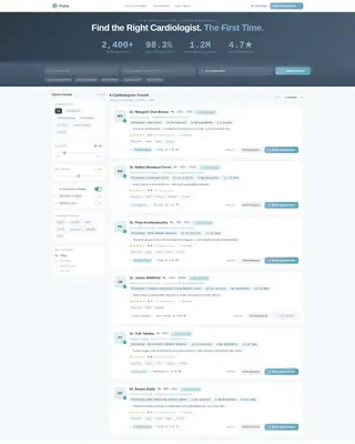 Cardiologist Booking Website Template