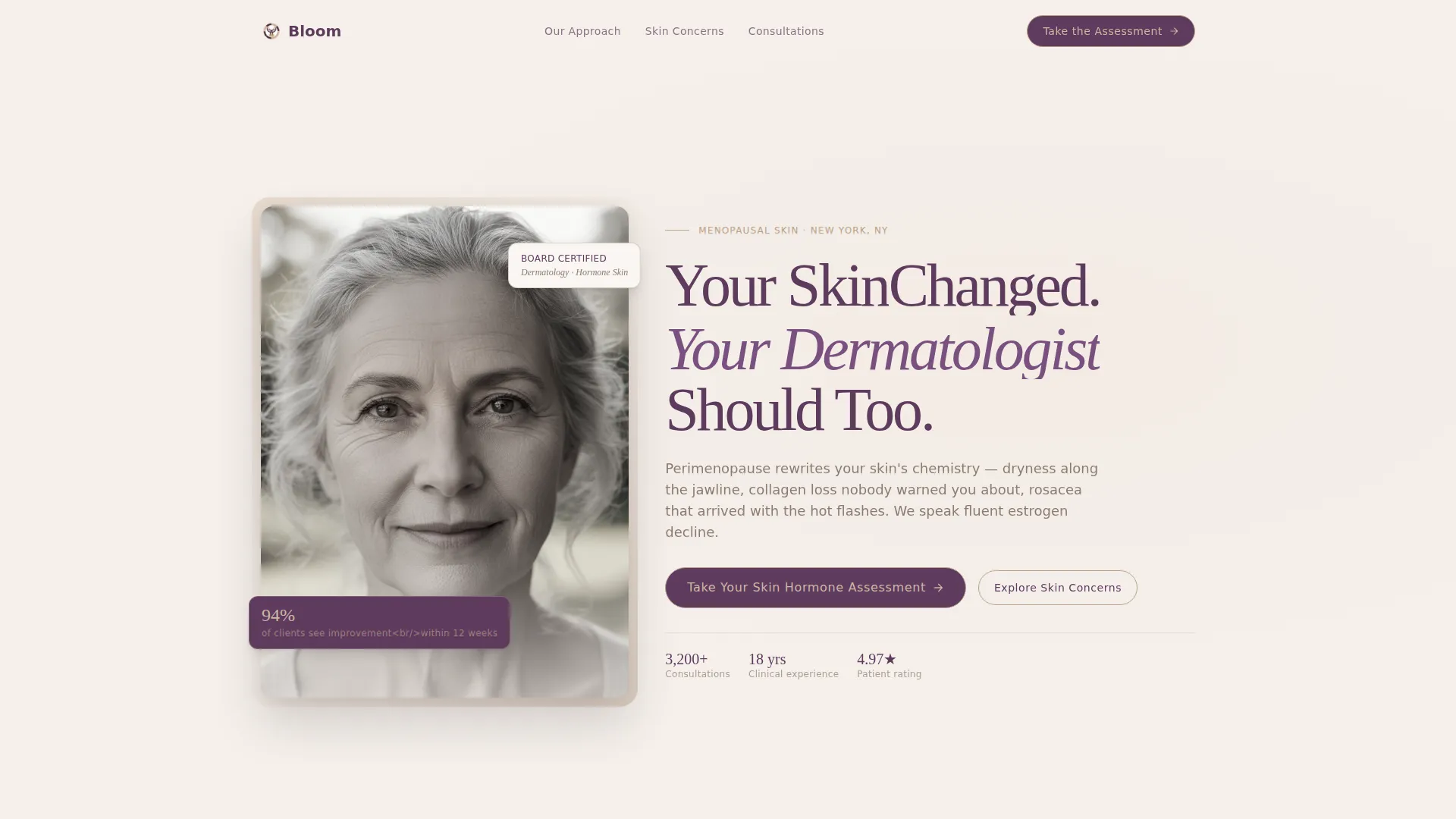 Elegant Dermatologist | Free Website Template | Rocket