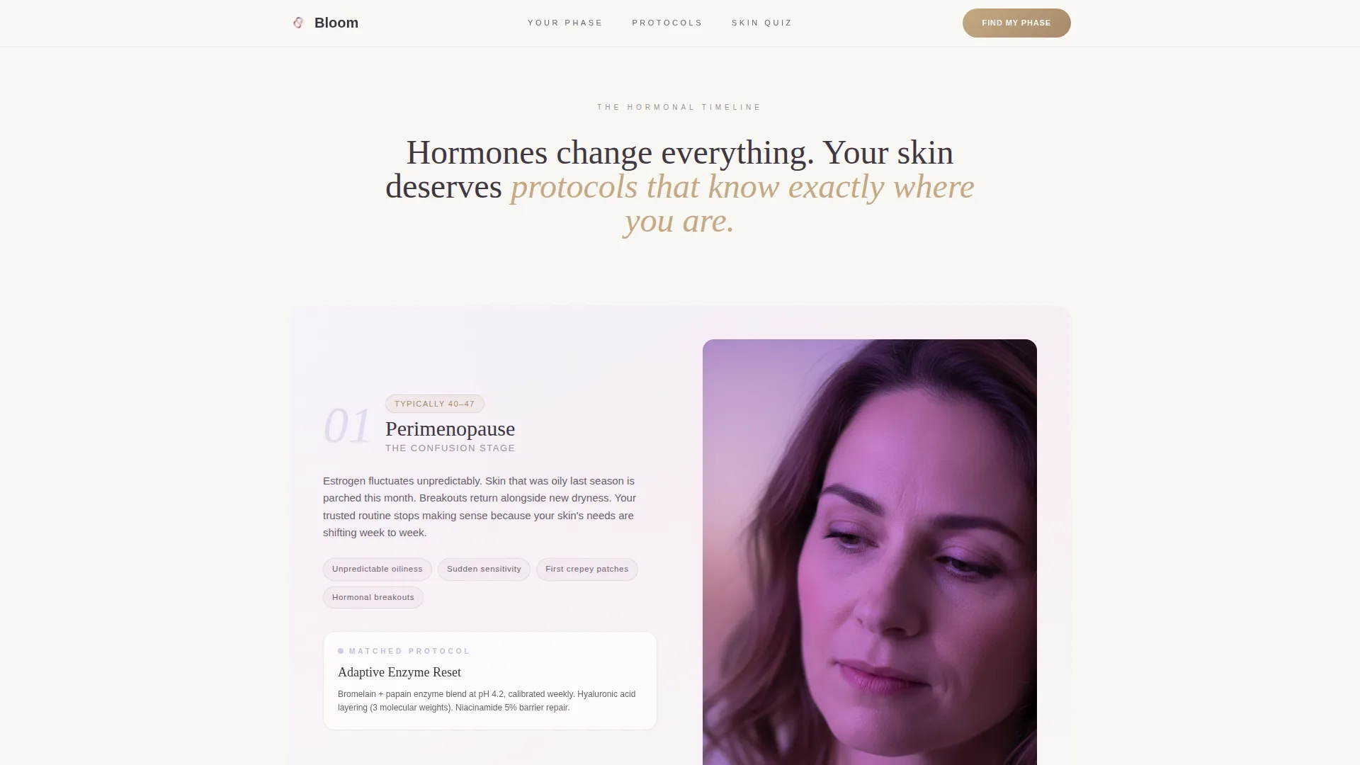 Restorative Menopausalskin | Free Website Template | Rocket