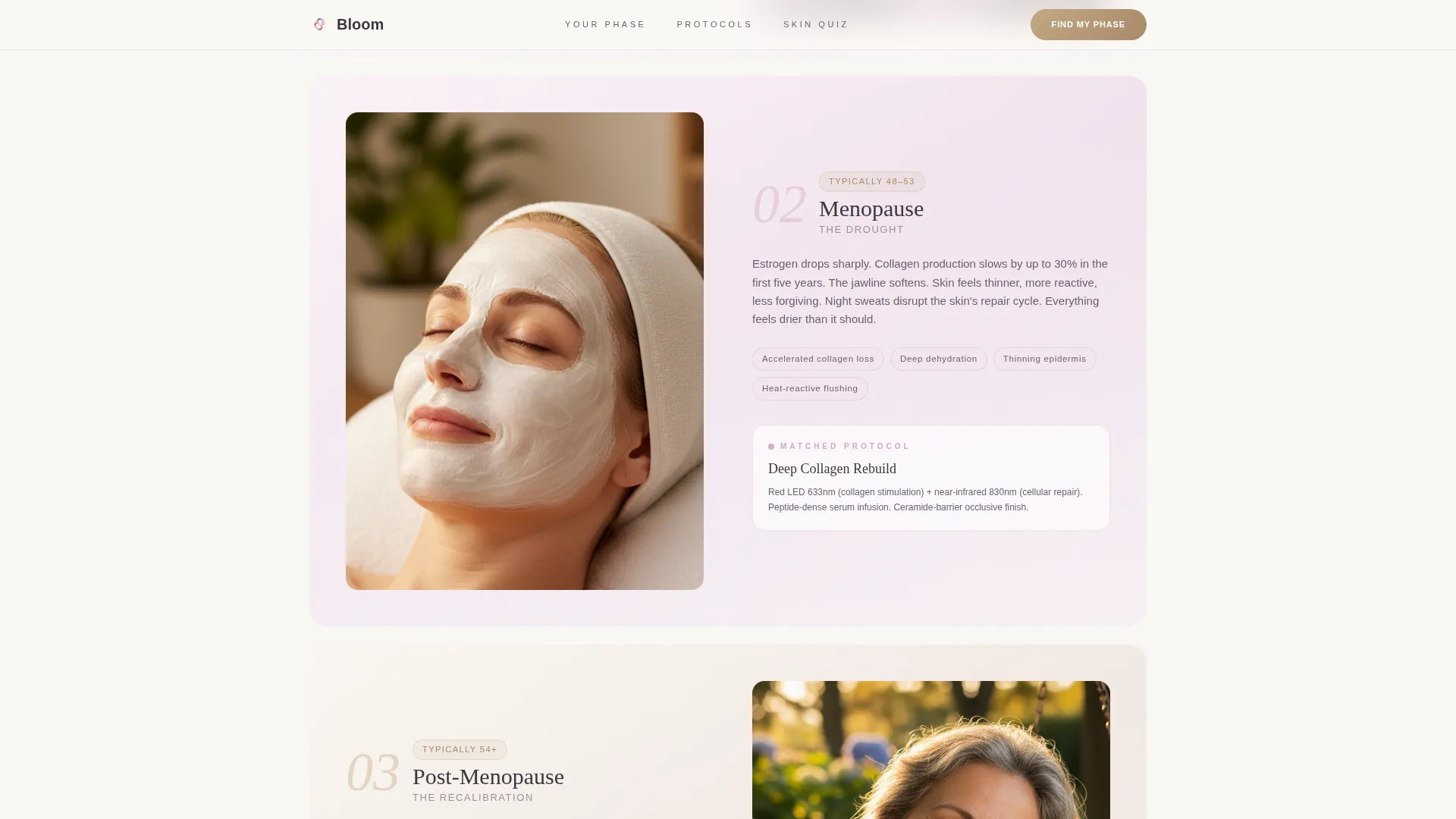 Restorative Menopausalskin | Free Website Template | Rocket