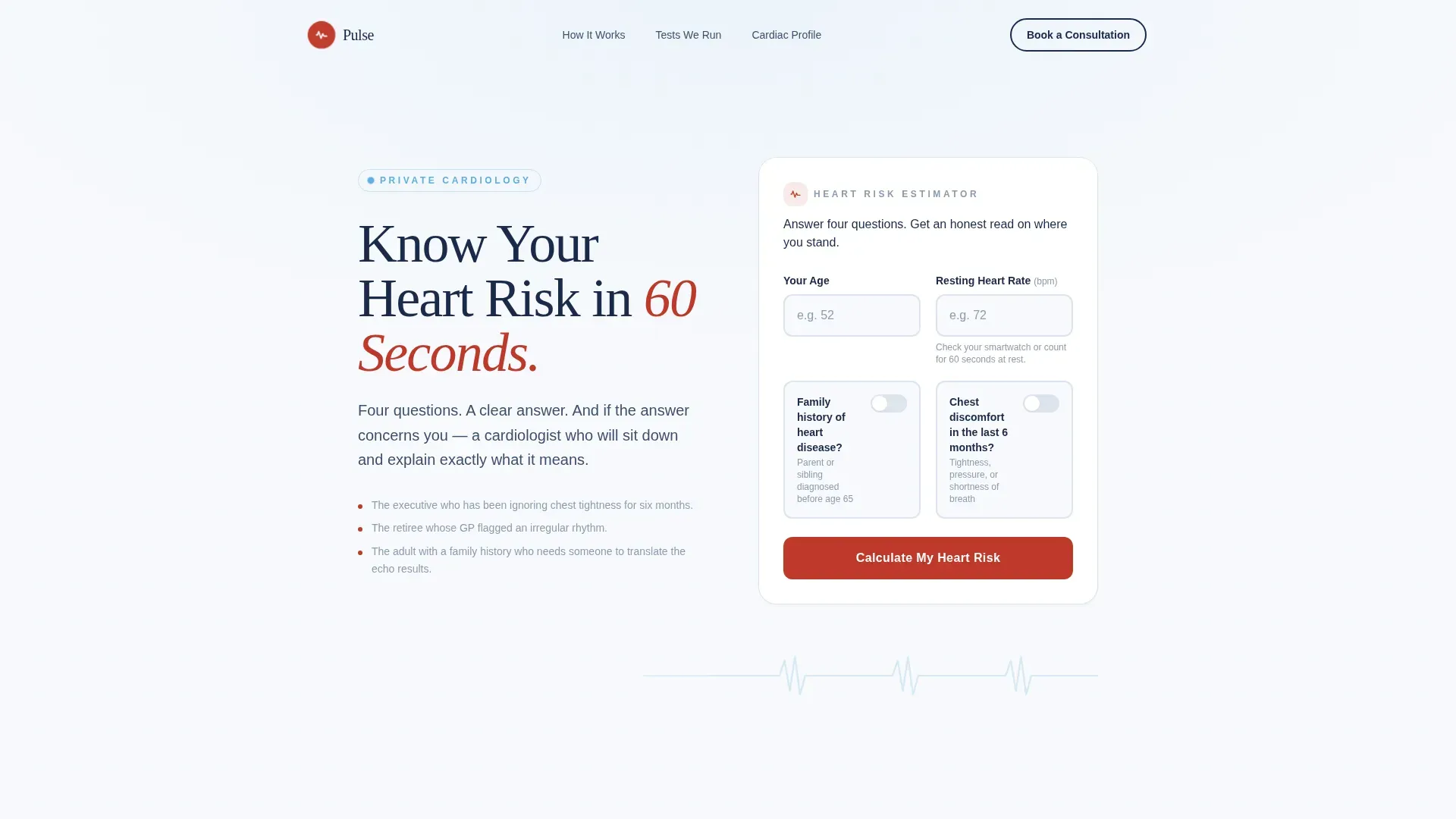 Cardiology Private Practice Landing Page Template