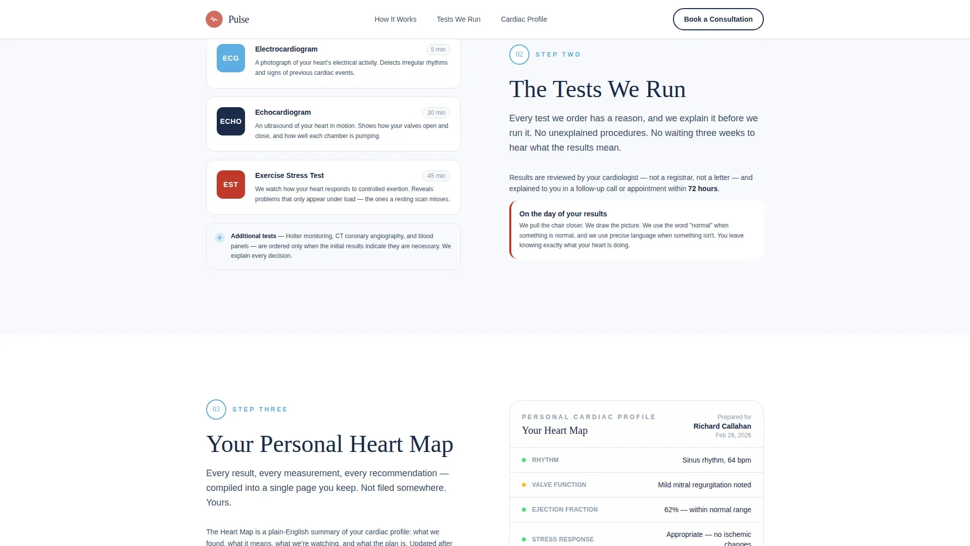 Cardiology Private Practice Landing Page Template